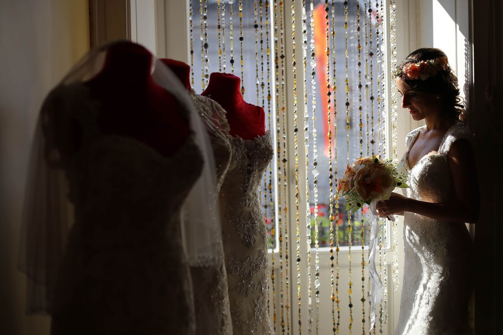 Canon EOS 6D + Canon EF 50mm F1.4 USM sample photo. Boutique, wedding dress, salon photography