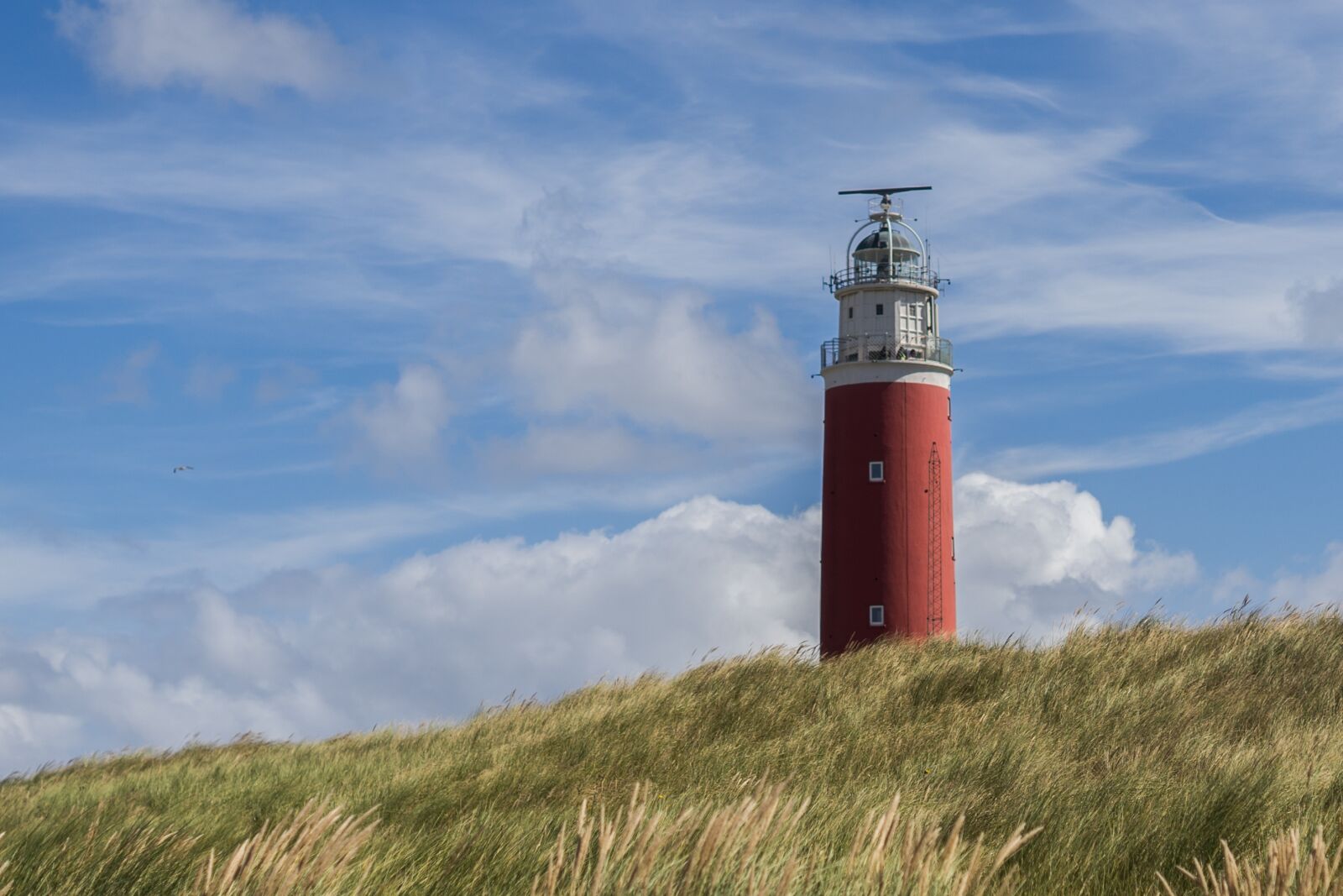 Sony a7 + Sony DT 50mm F1.8 SAM sample photo. Lighthouse, dune, red photography