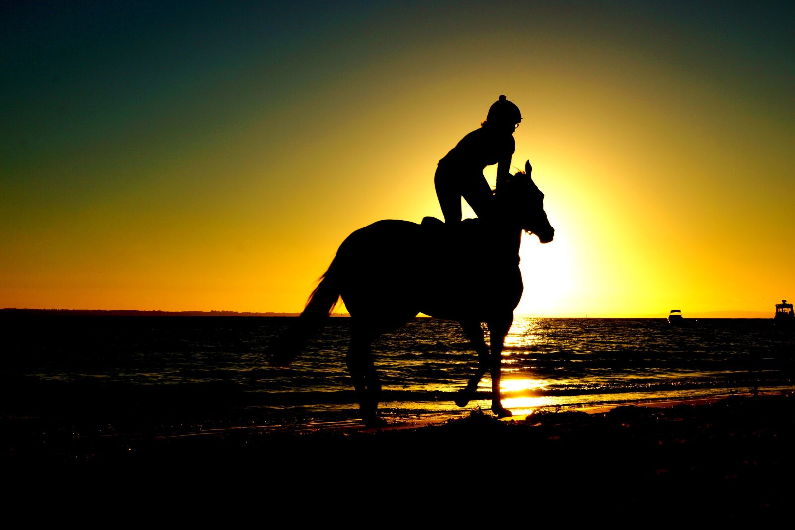 Sony SLT-A77 sample photo. Person, riding horse, sunset photography