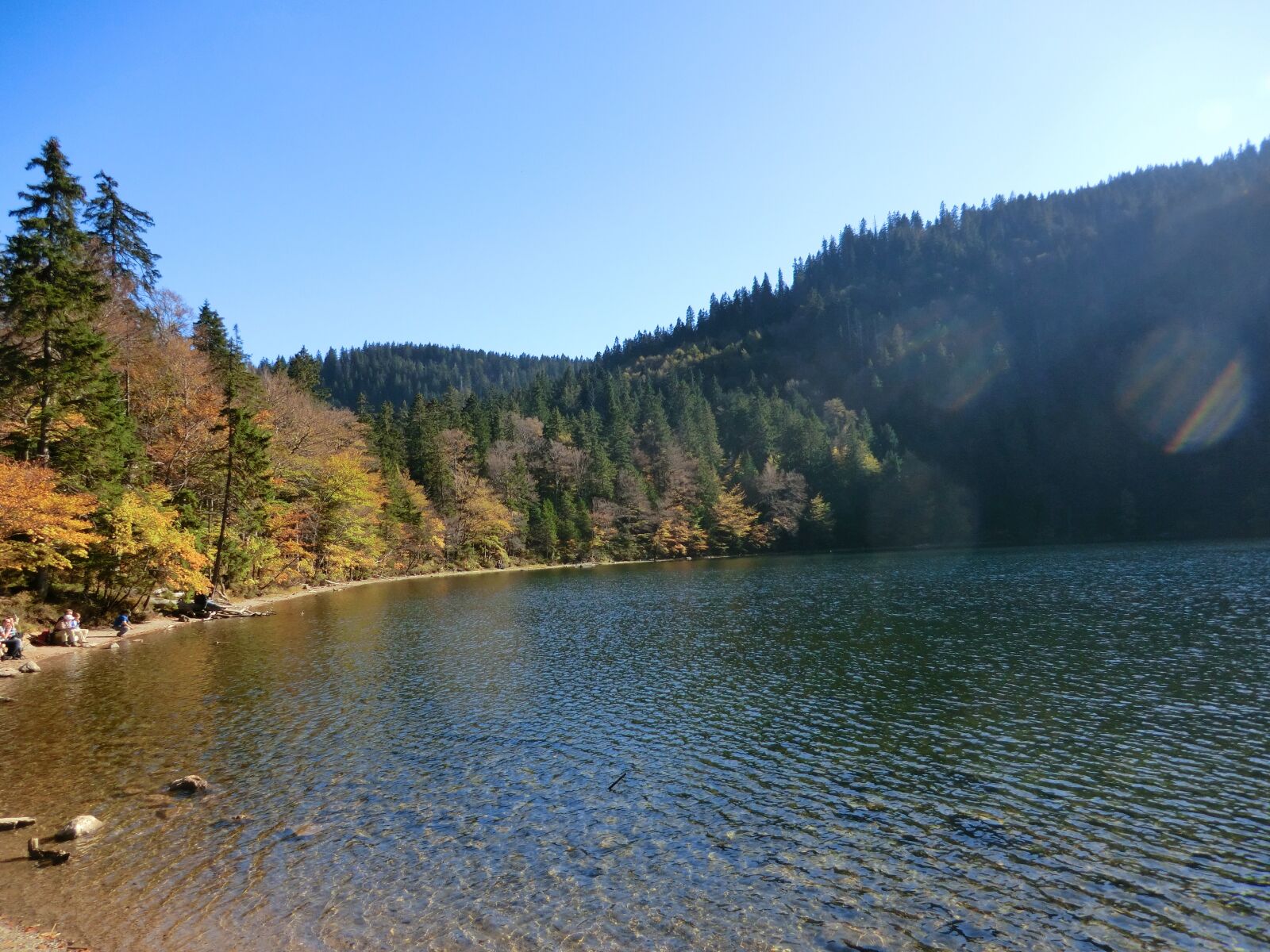 CASIO EX-H20G sample photo. Box lake, carezza lake photography