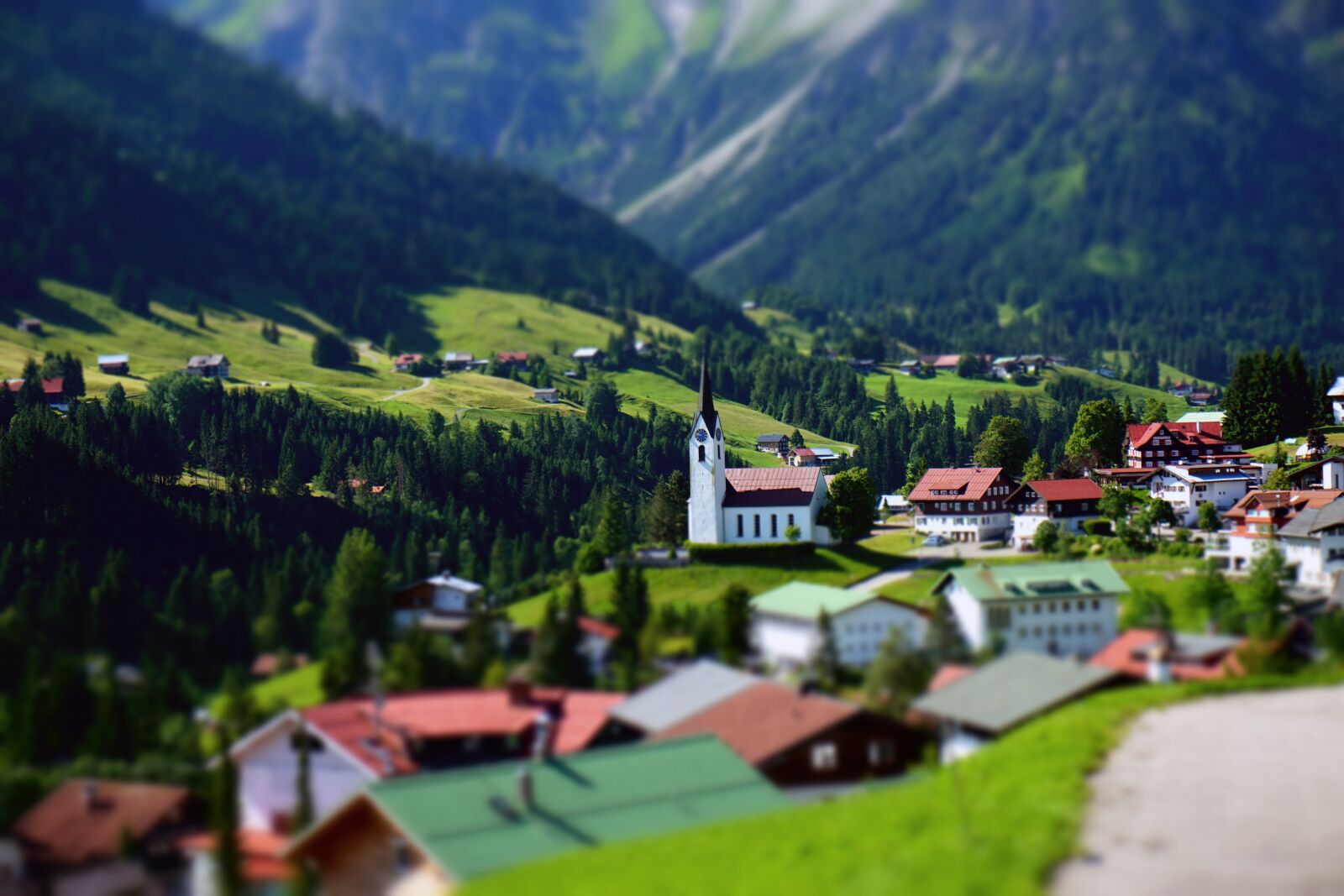 Sony a6000 sample photo. Mountain, village, church photography