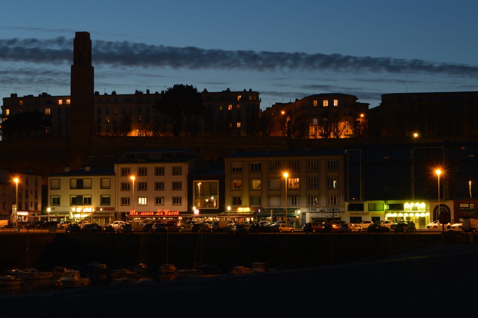 Nikon D3200 sample photo. City, night, wharf photography