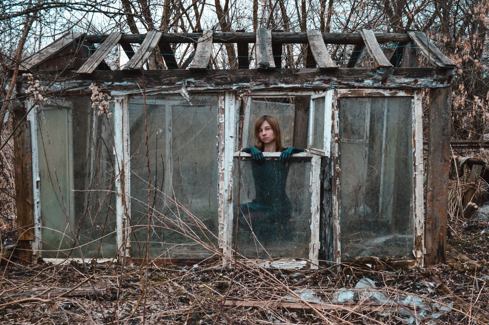 Nikon D3200 sample photo. Greenhouse, ghost, silhouette photography