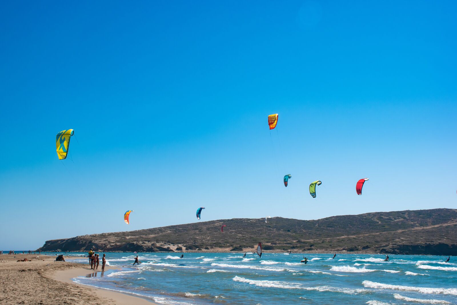 Nikon D5600 sample photo. Rhodes, sea, kite photography