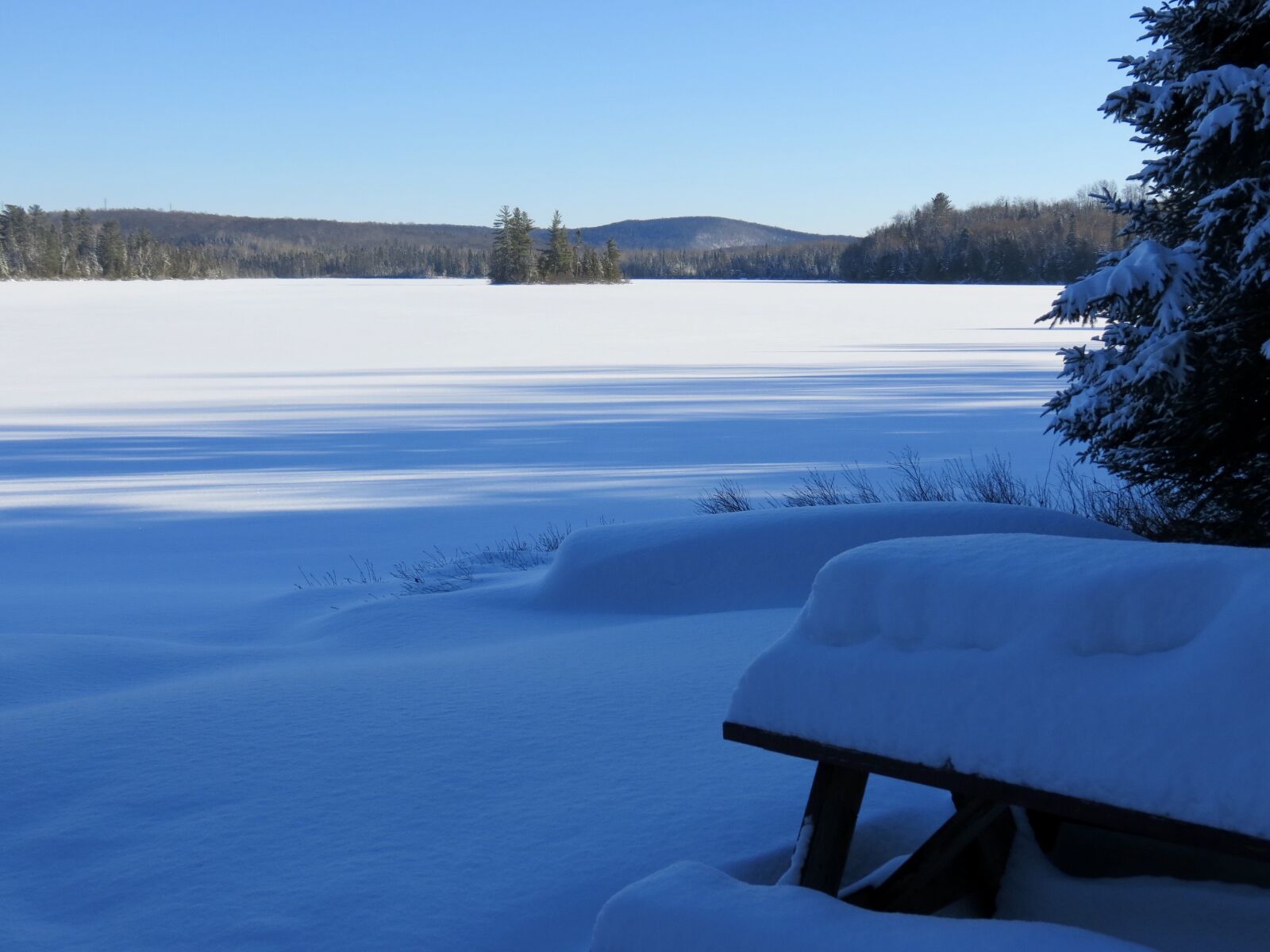 Canon PowerShot SX40 HS sample photo. Snow, quebec, frozen photography