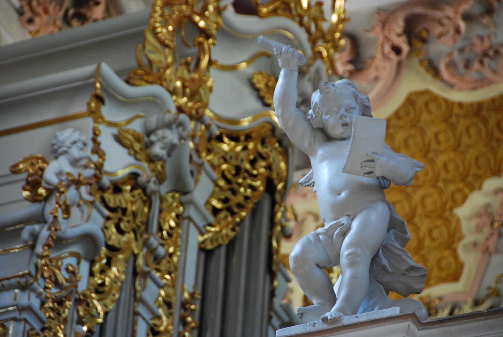 Nikon D80 sample photo. Sculpture, angel, church photography