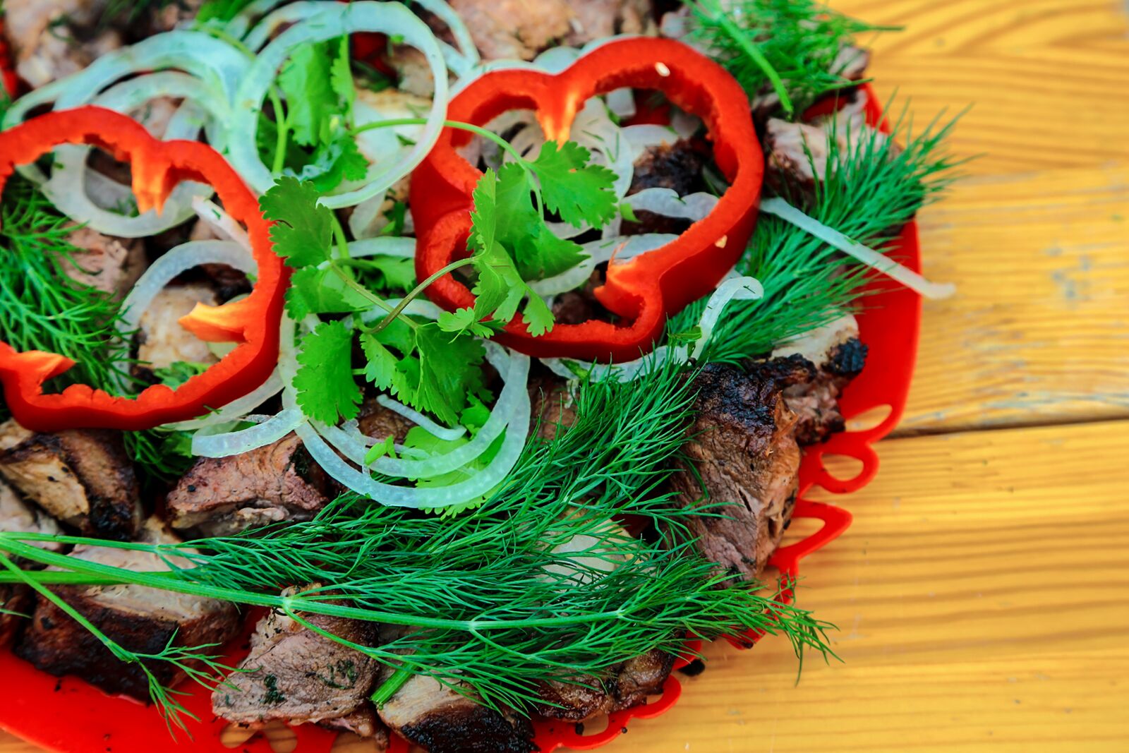Canon EOS 5D Mark III sample photo. Meat, vegetables, food photography