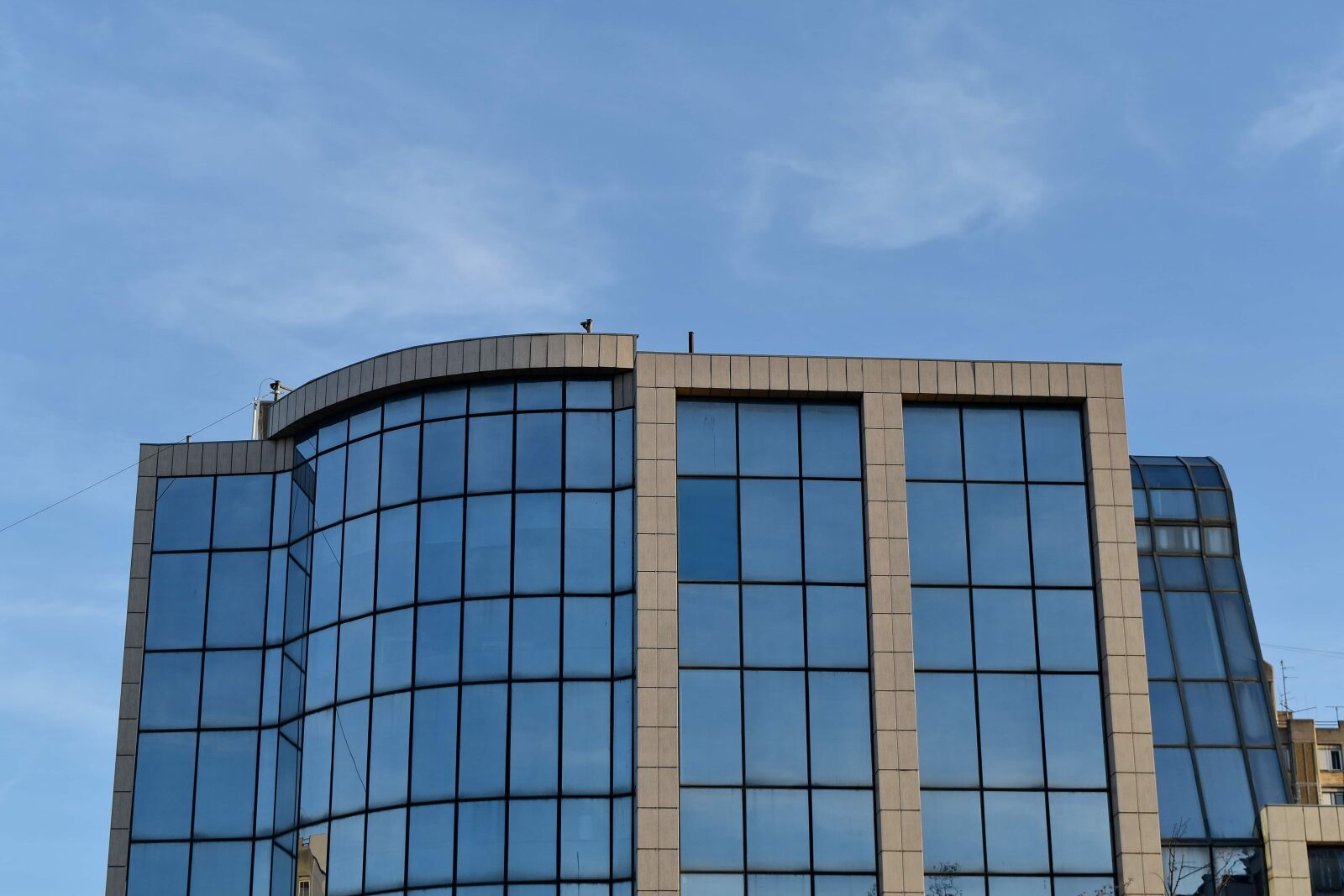 Nikon D5500 sample photo. Blue sky, futuristic, glass photography