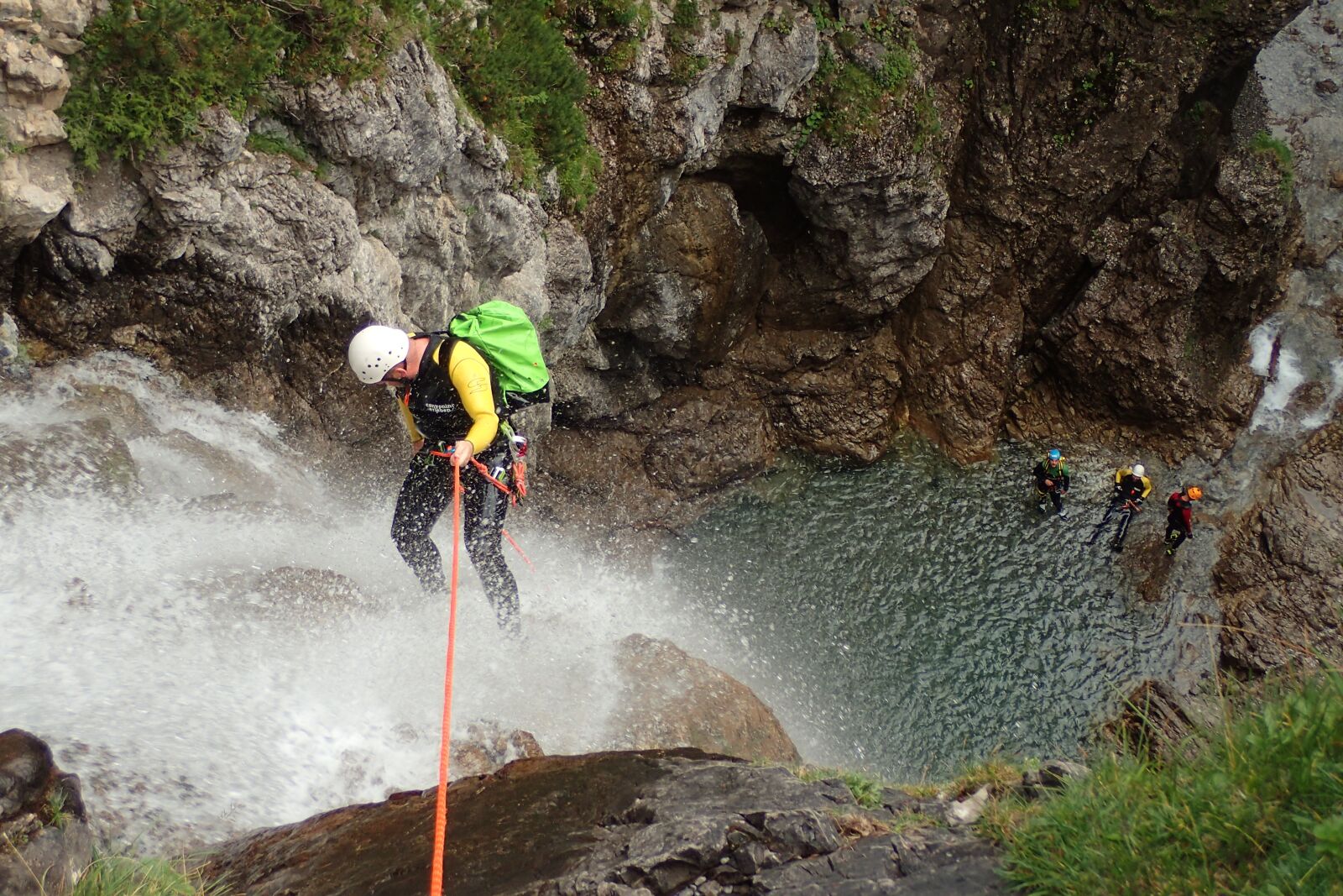 Olympus TG-4 sample photo. Canyoning, waterfall, cascade photography