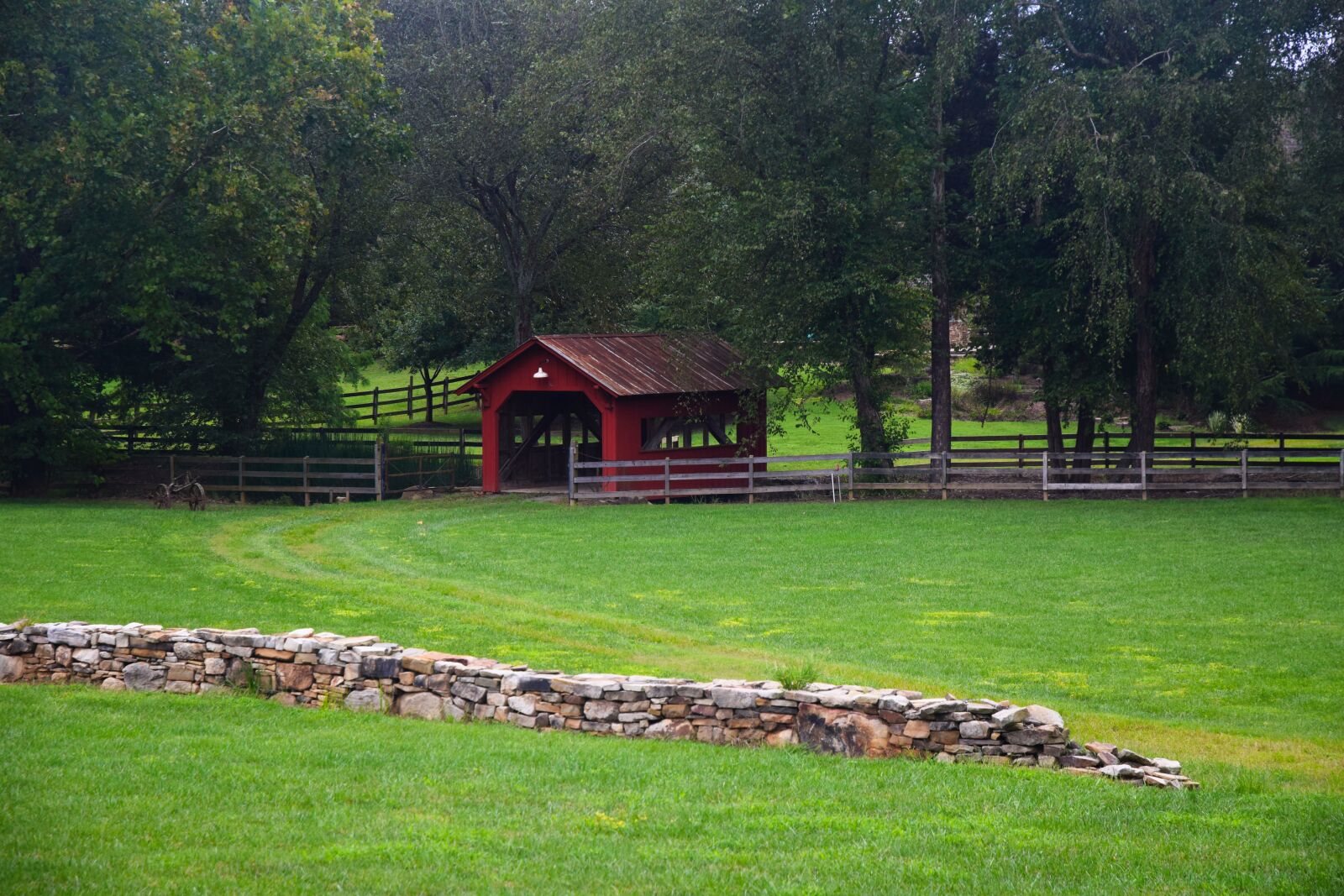 Nikon D5300 sample photo. Covered bridge, farm, countryside photography