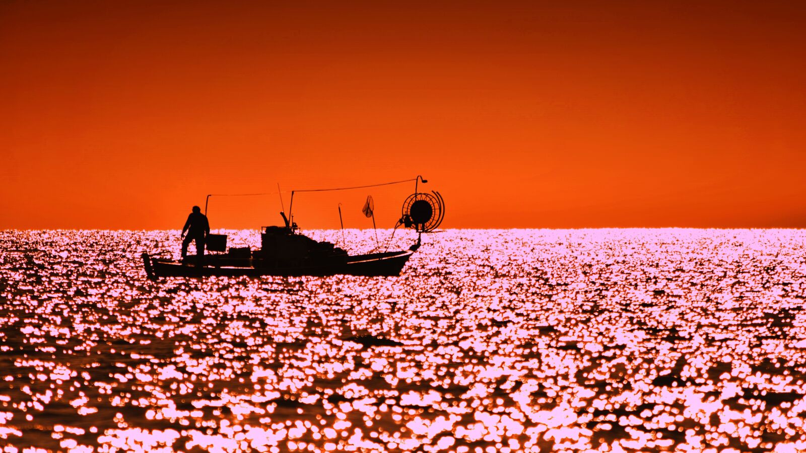 Nikon D3300 sample photo. Sunset, dusk, fishing boat photography