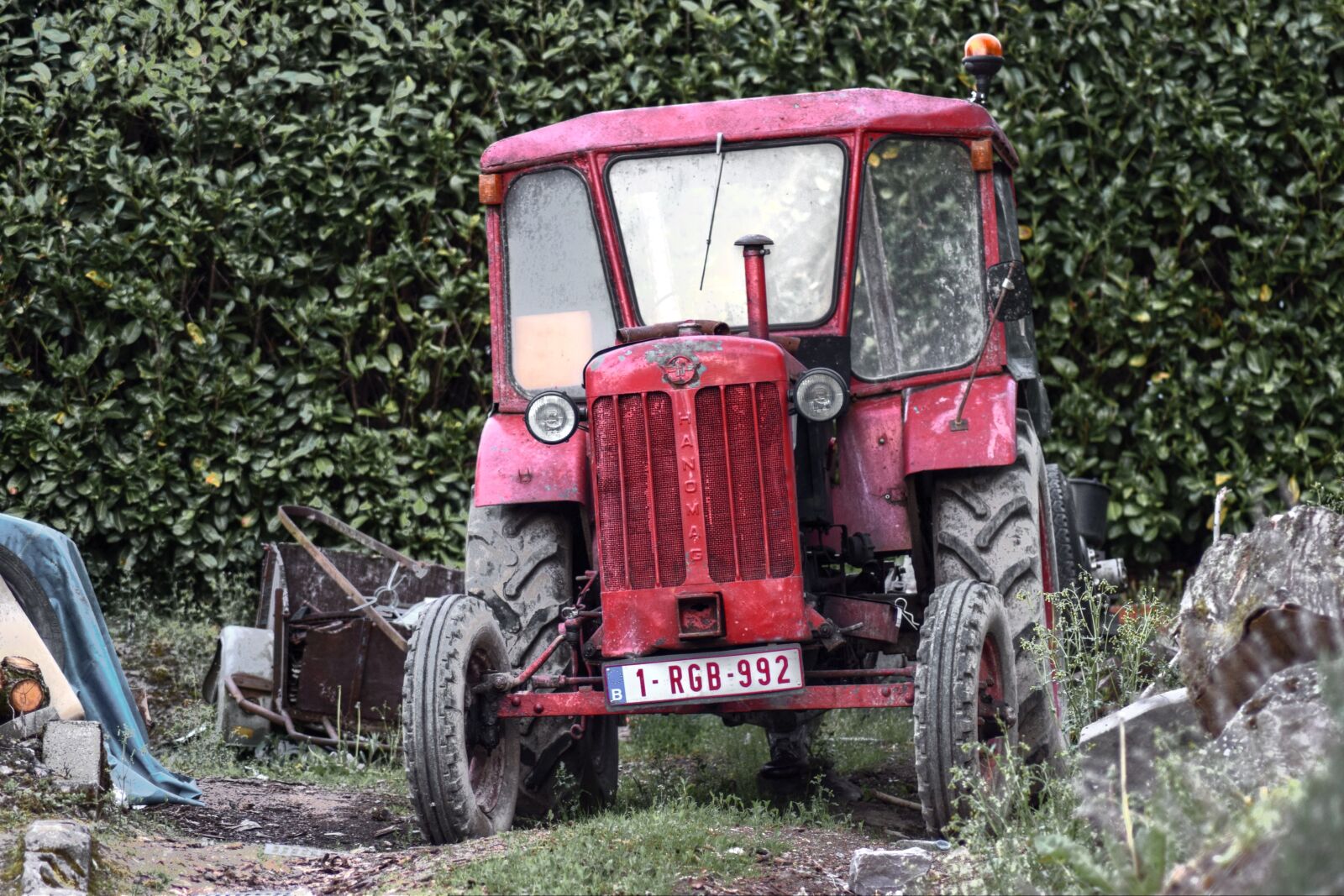 Nikon D5300 sample photo. Tractor, farm tractor, red photography
