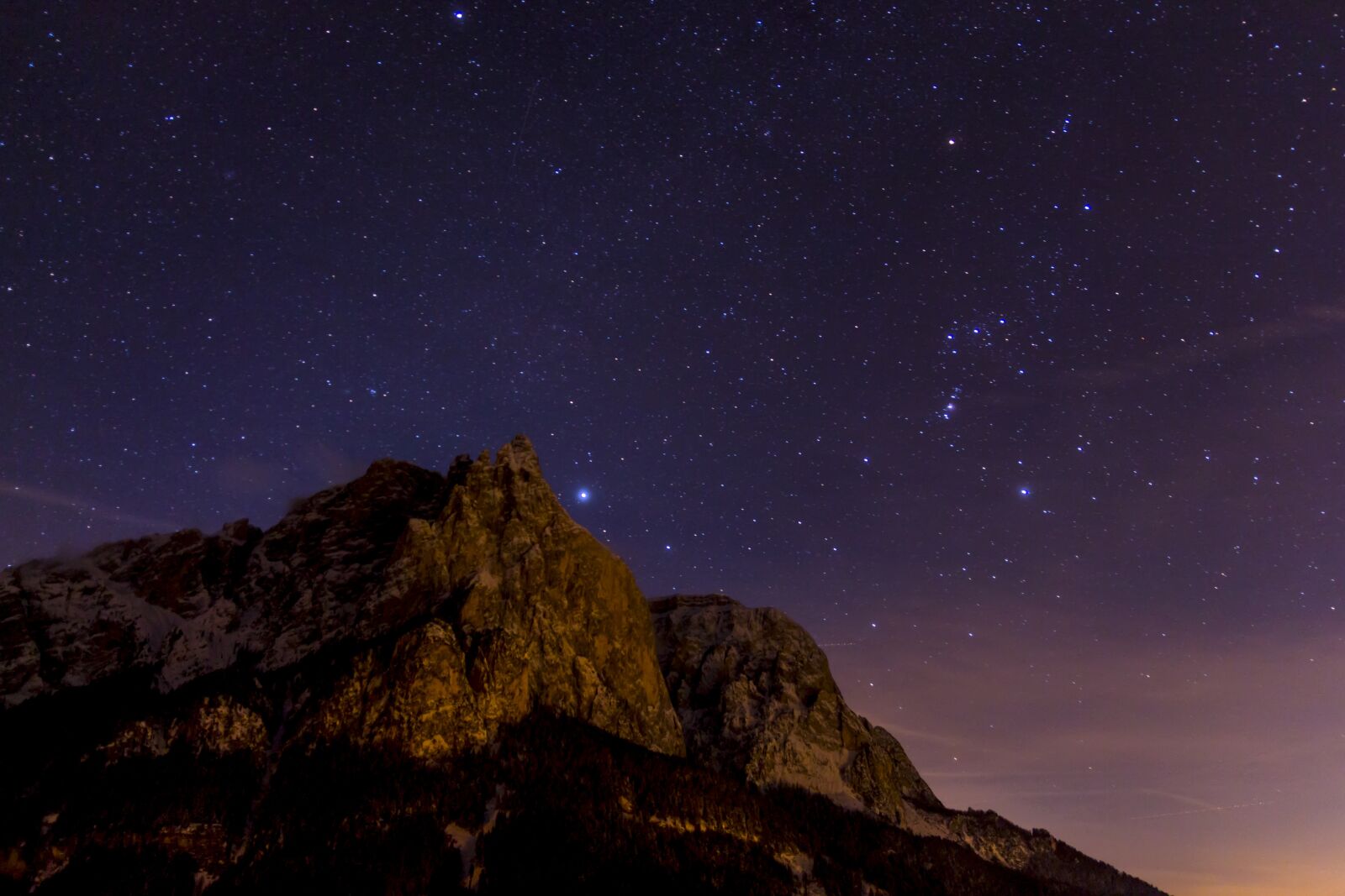 Canon EOS 700D (EOS Rebel T5i / EOS Kiss X7i) sample photo. Night photograph, star, schlern photography