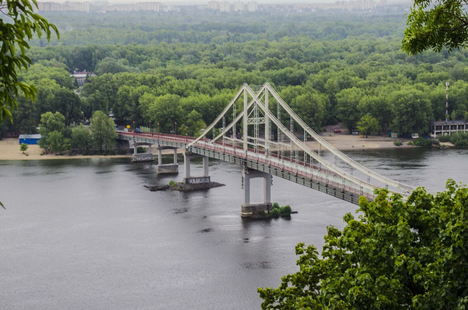 Nikon D5100 sample photo. Bridge, dnieper, pedestrian photography