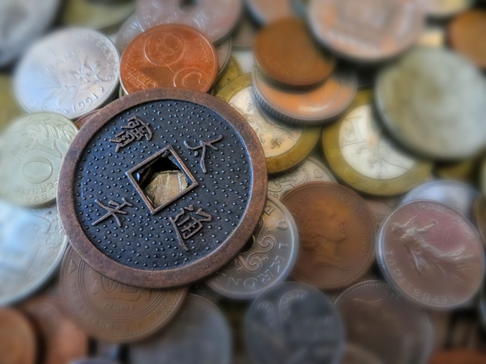 Canon PowerShot SX260 HS sample photo. China, coins, countries, money photography