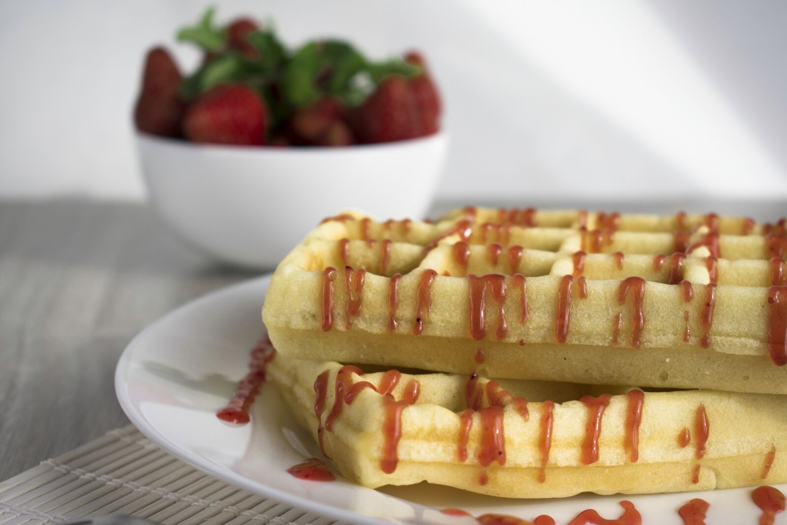 Nikon D3400 sample photo. Wafer, viennese waffles, dessert photography