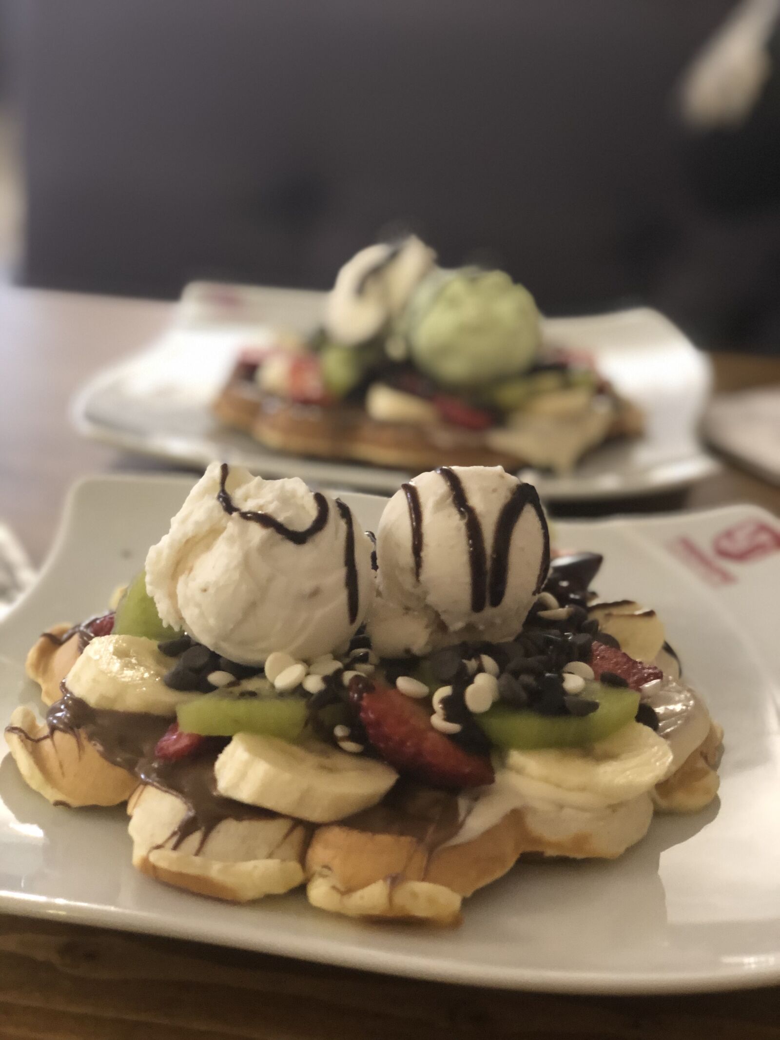 Apple iPhone X sample photo. Ice cream, sweet, waffle photography