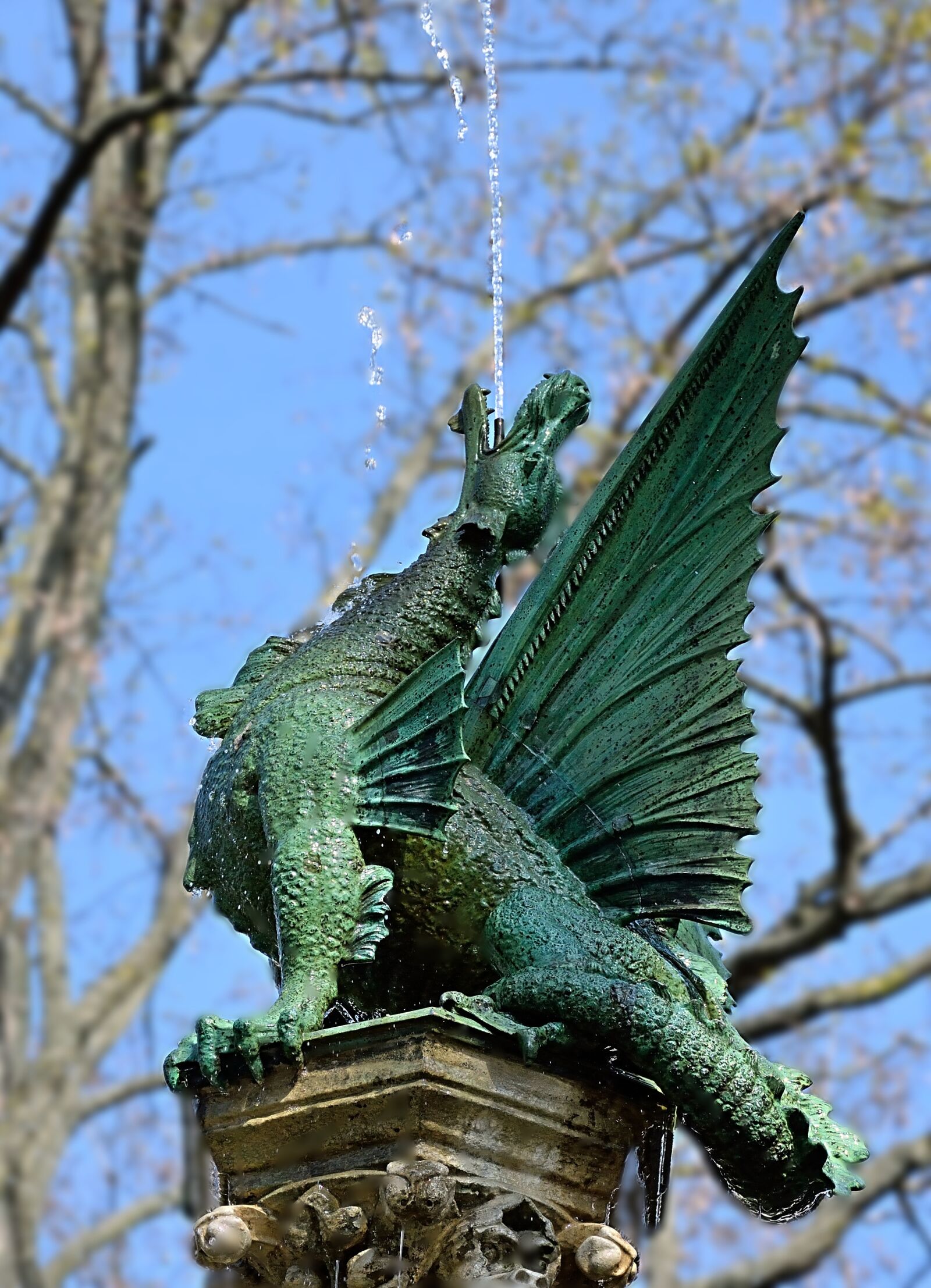 Nikon D3300 sample photo. Sculpture, water-breathing dragon, braunschweig photography
