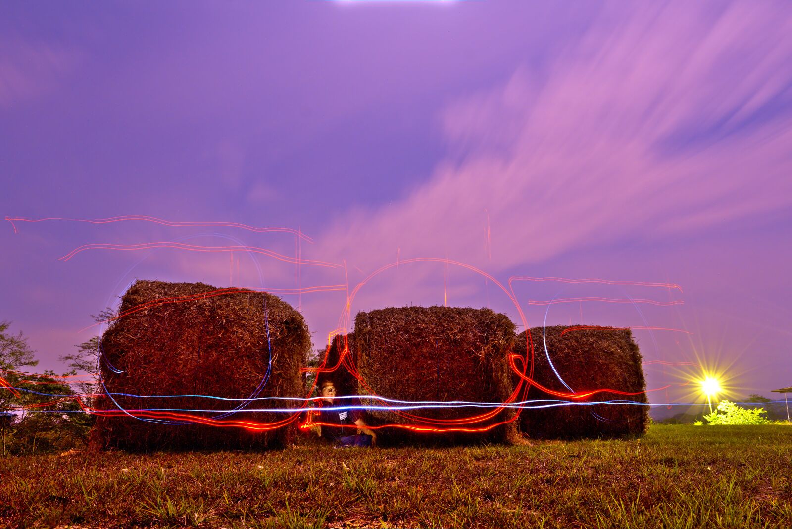 Nikon D7200 sample photo. Night sky, lights, hay photography