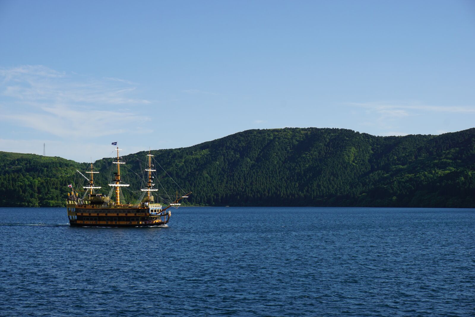 Sony a6000 sample photo. Hakone, pirate boat, japan photography