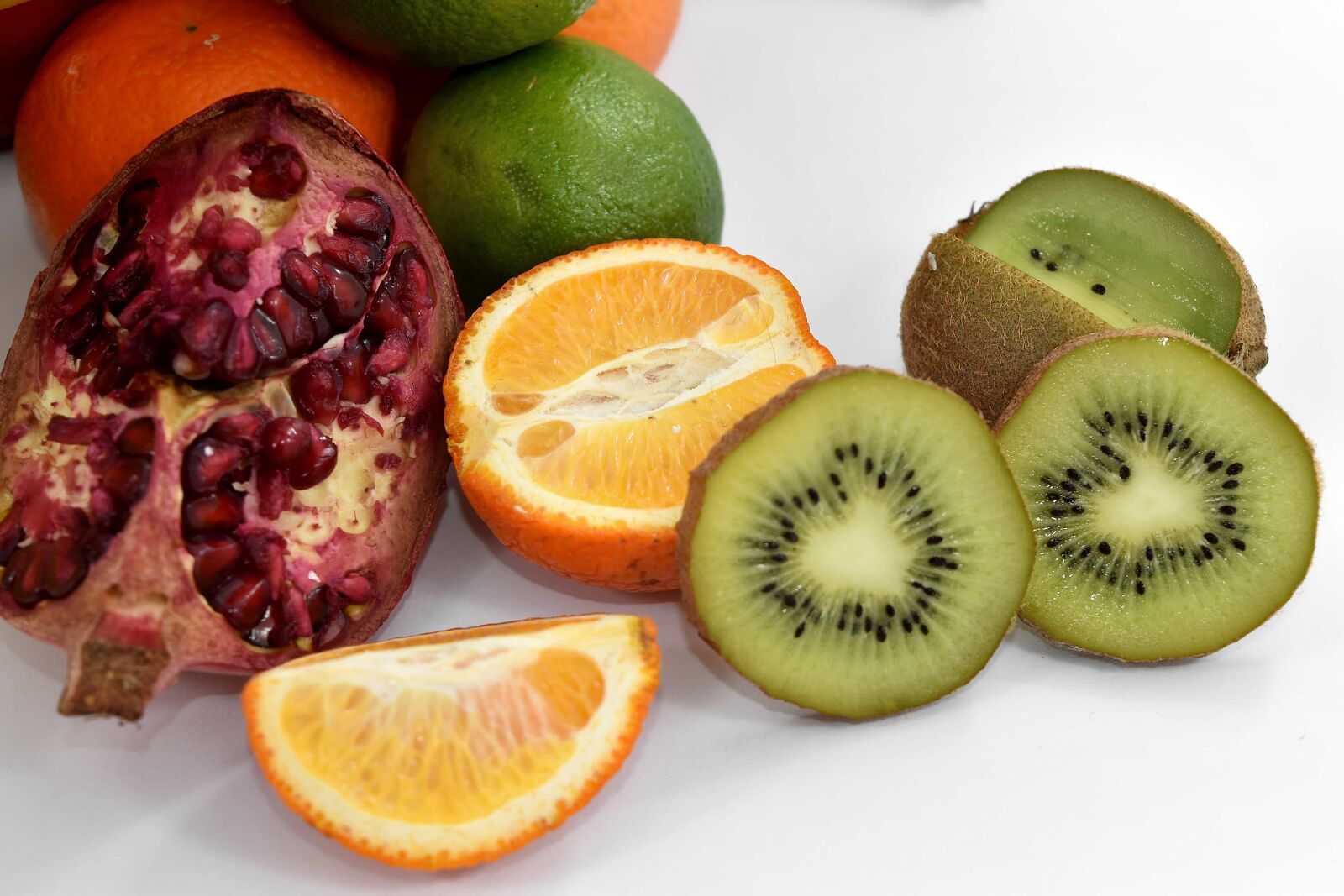 Nikon D5500 sample photo. Key lime, kiwi, mandarin photography