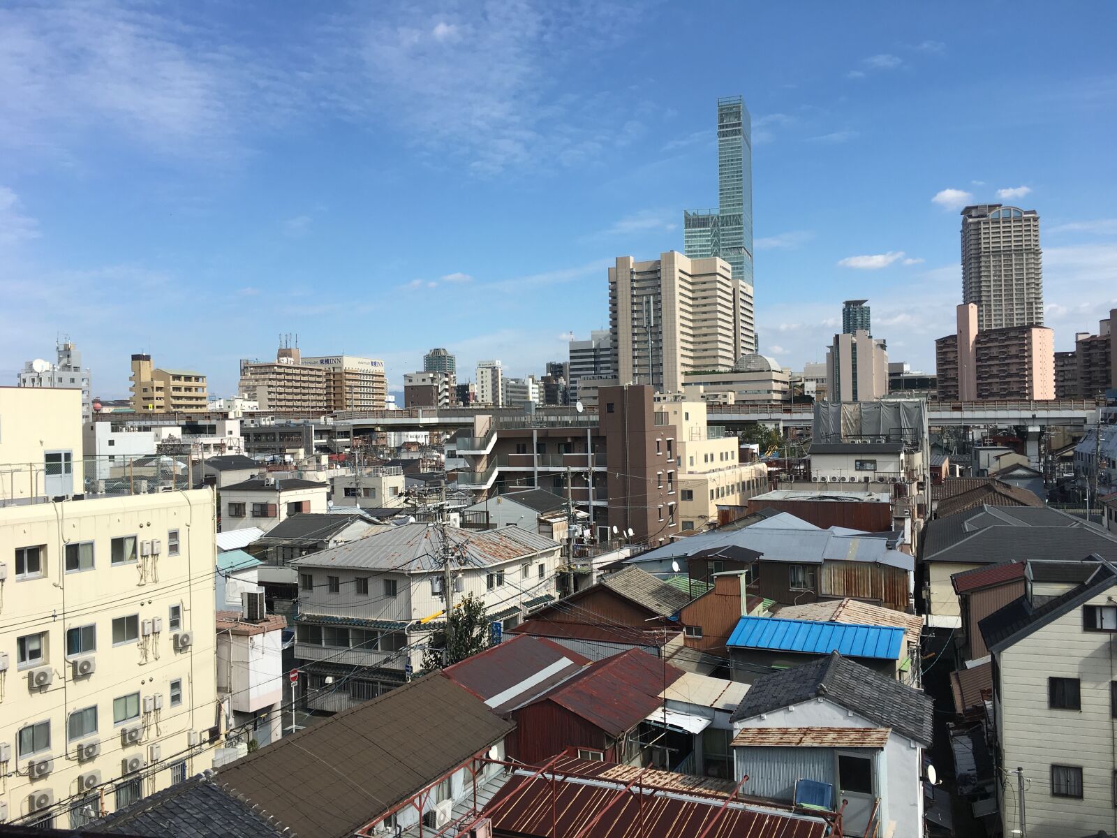 Apple iPhone 6s sample photo. Osaka, roof, blue sky photography