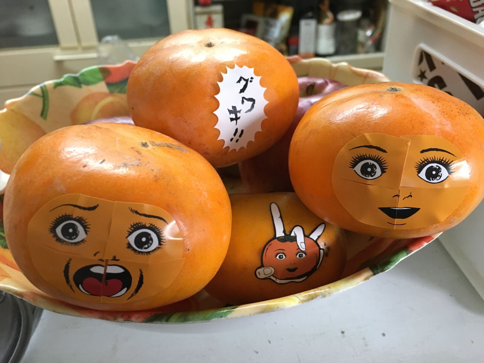 iPhone 6s back camera 4.15mm f/2.2 sample photo. Persimmon, 顔付 fruit, group one photography