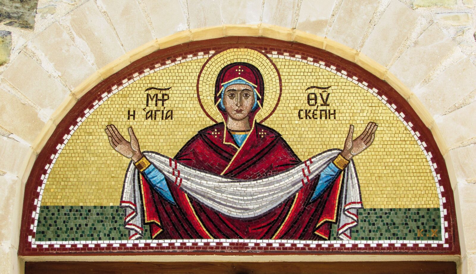 Canon PowerShot SX400 IS sample photo. Mosaic, virgin mary, cyprus photography