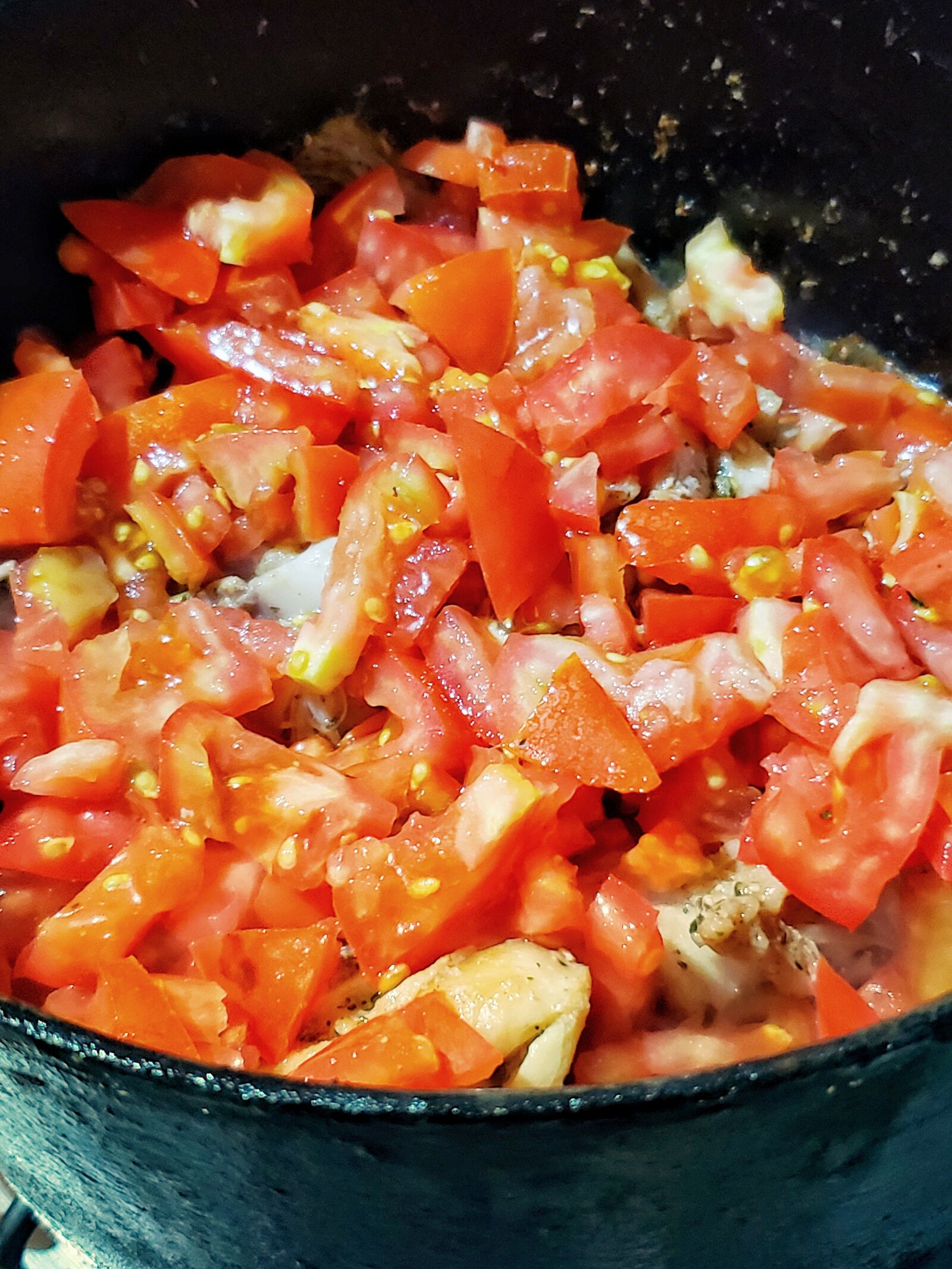 Samsung Galaxy S9 sample photo. Cozinha, tomate picado, gourmet photography