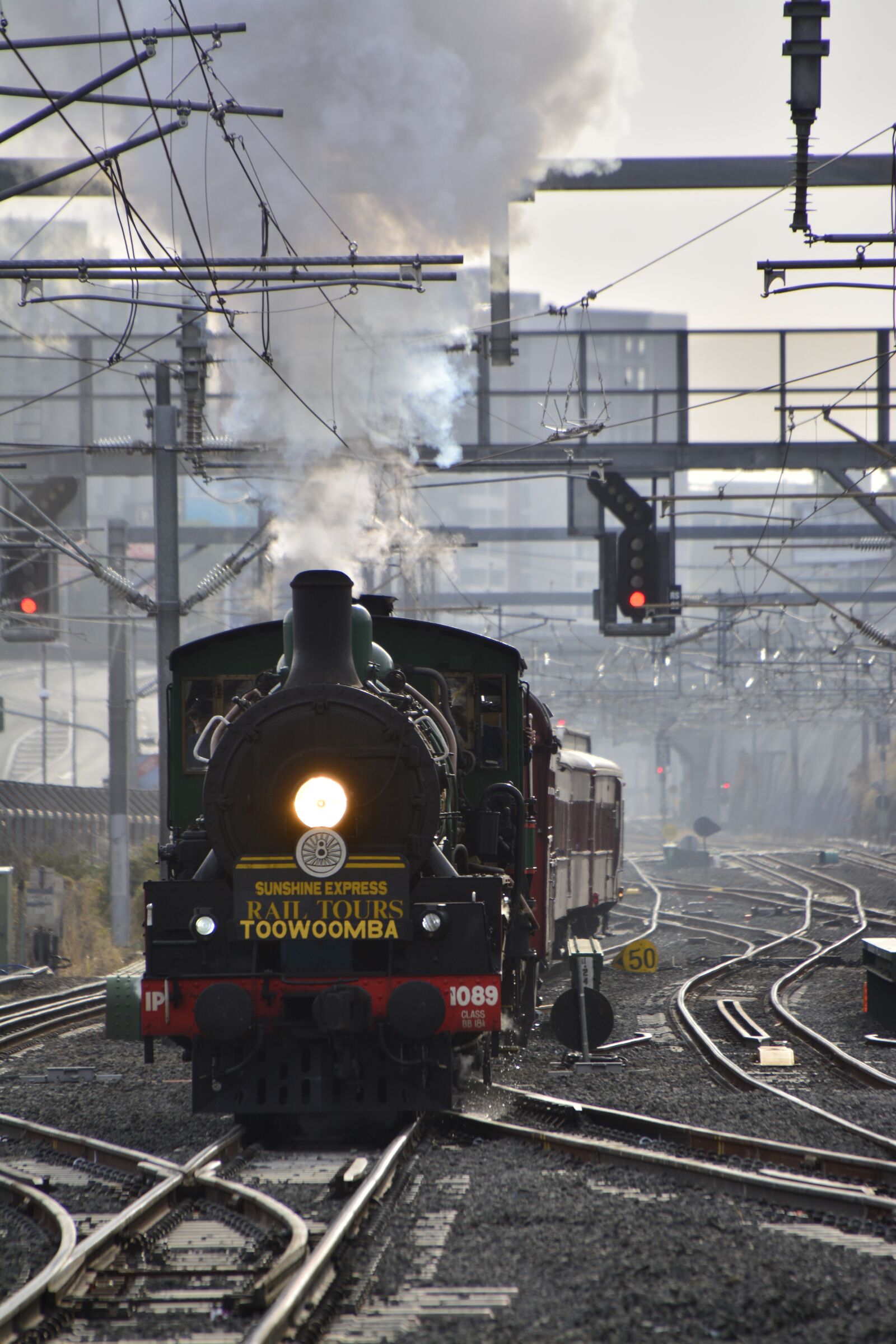 Nikon D5200 sample photo. Brisbane, train, steam photography