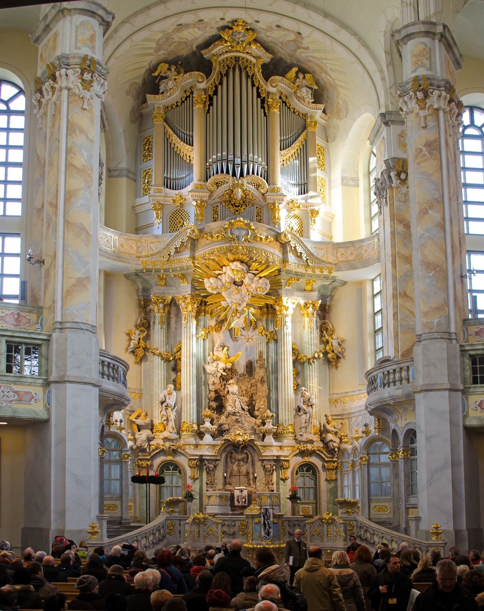 Nikon D5100 sample photo. Organ, dresden, frauenkirche photography