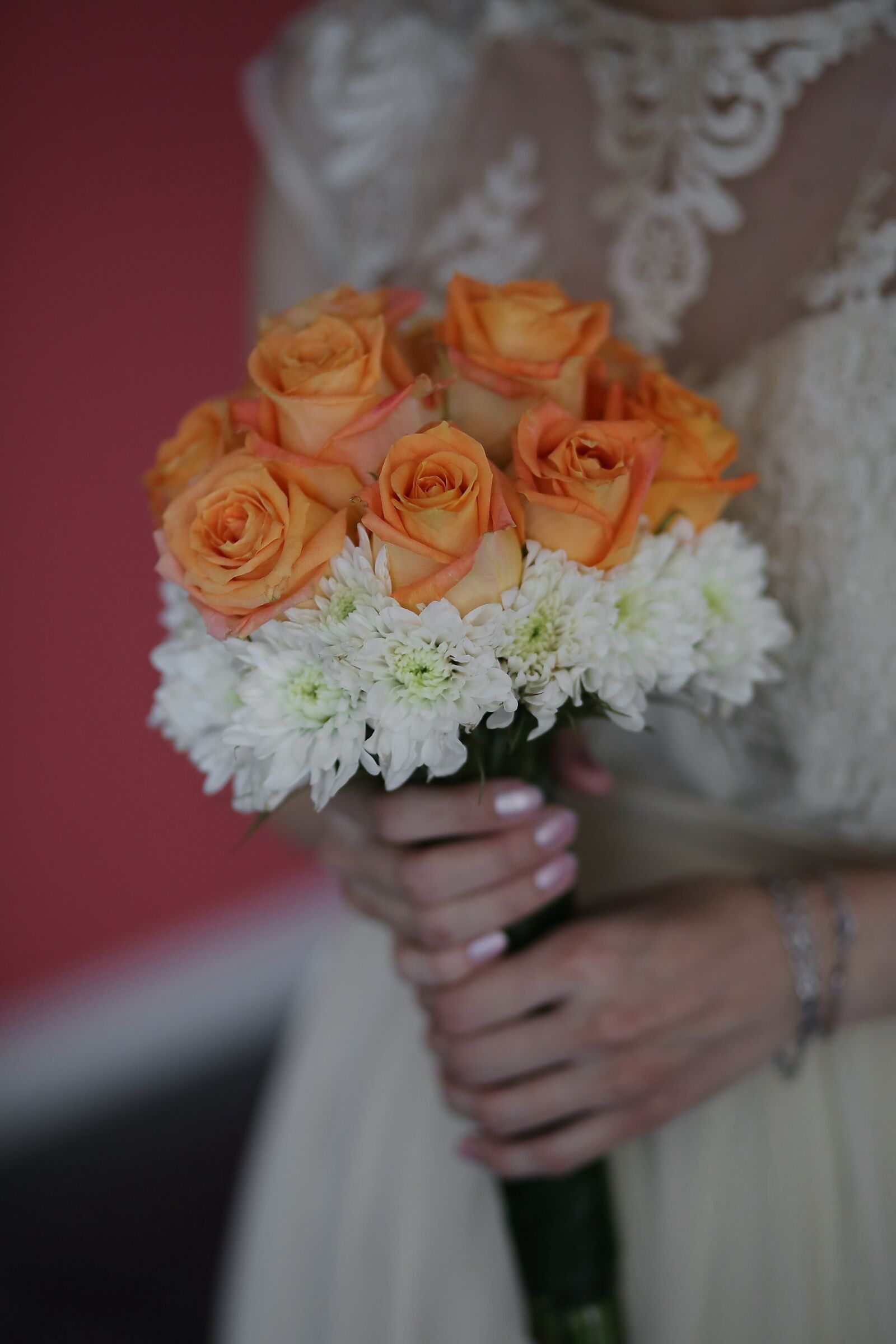Canon EF 85mm F1.8 USM sample photo. Wedding dress, wedding bouquet photography