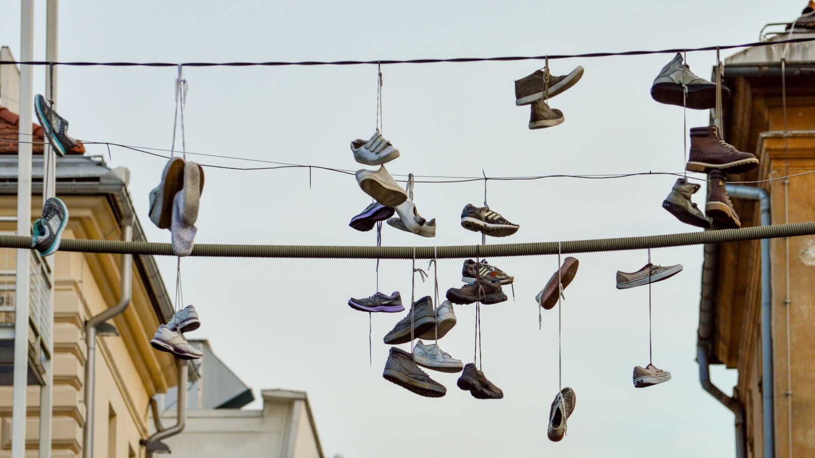 Nikon D3200 sample photo. Shoes, suspended, decoration photography