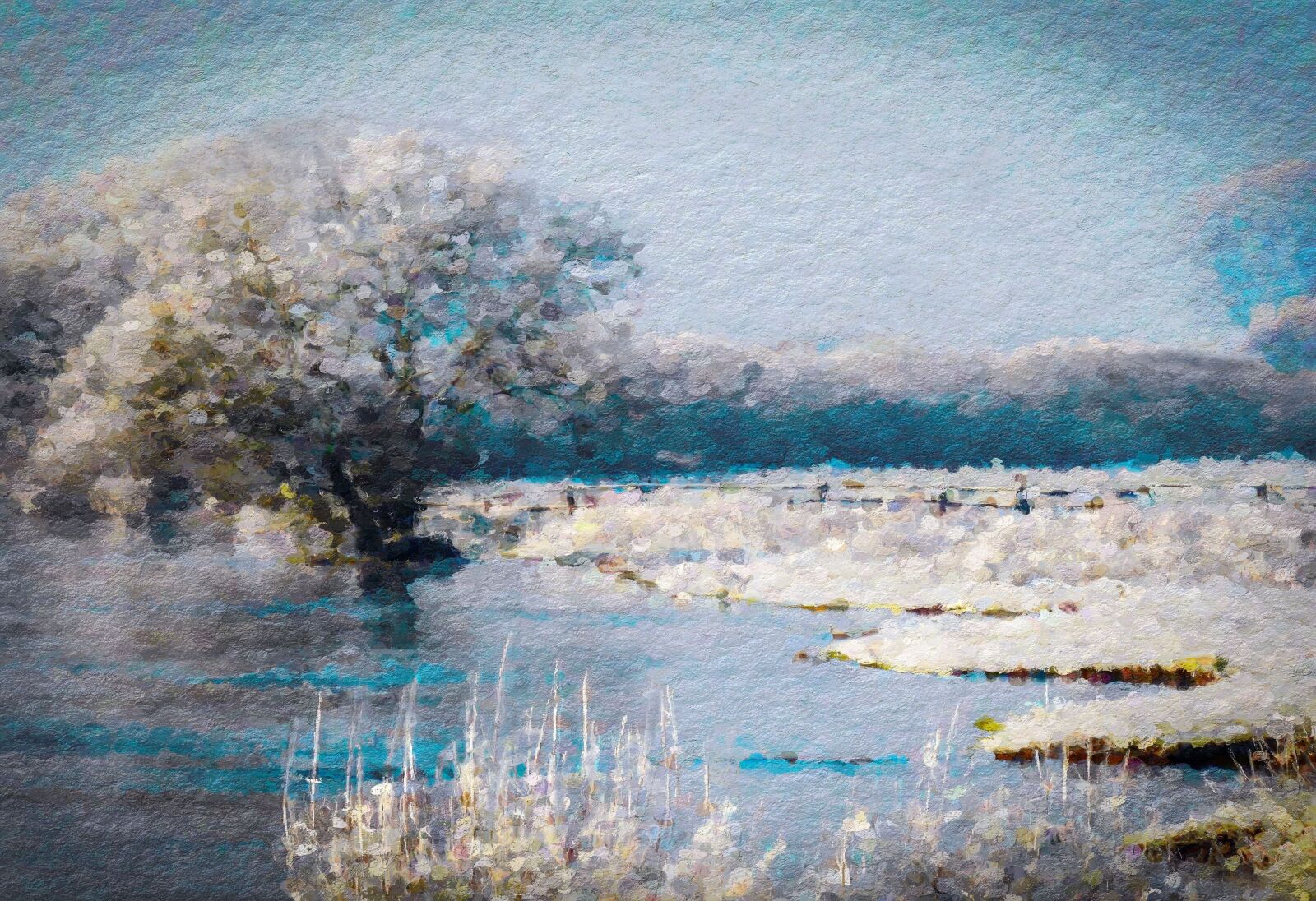 Panasonic Lumix DMC-FZ200 sample photo. Painting oil, meadow, grasslands photography