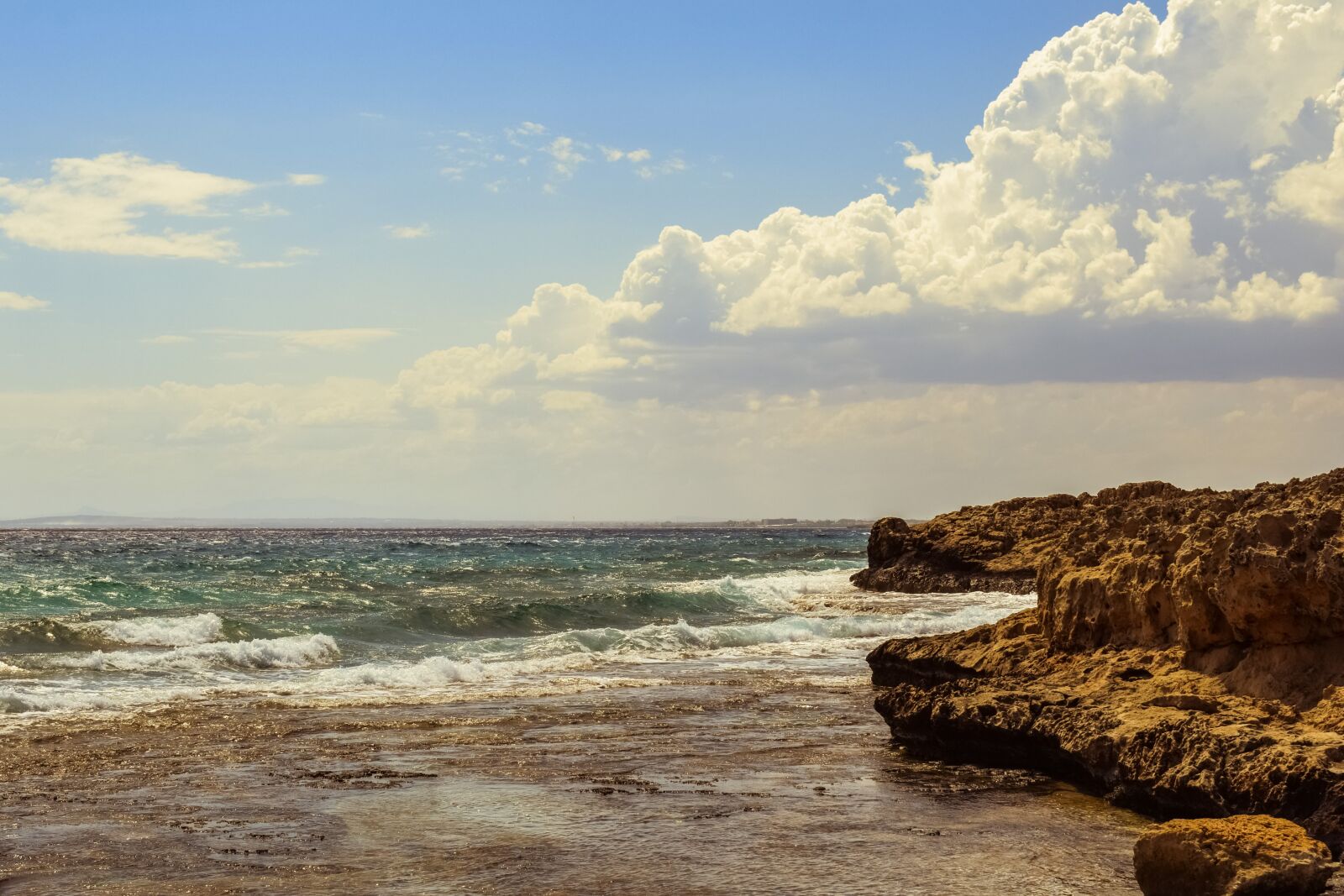 Nikon D3300 sample photo. Rocky coast, sky, clouds photography
