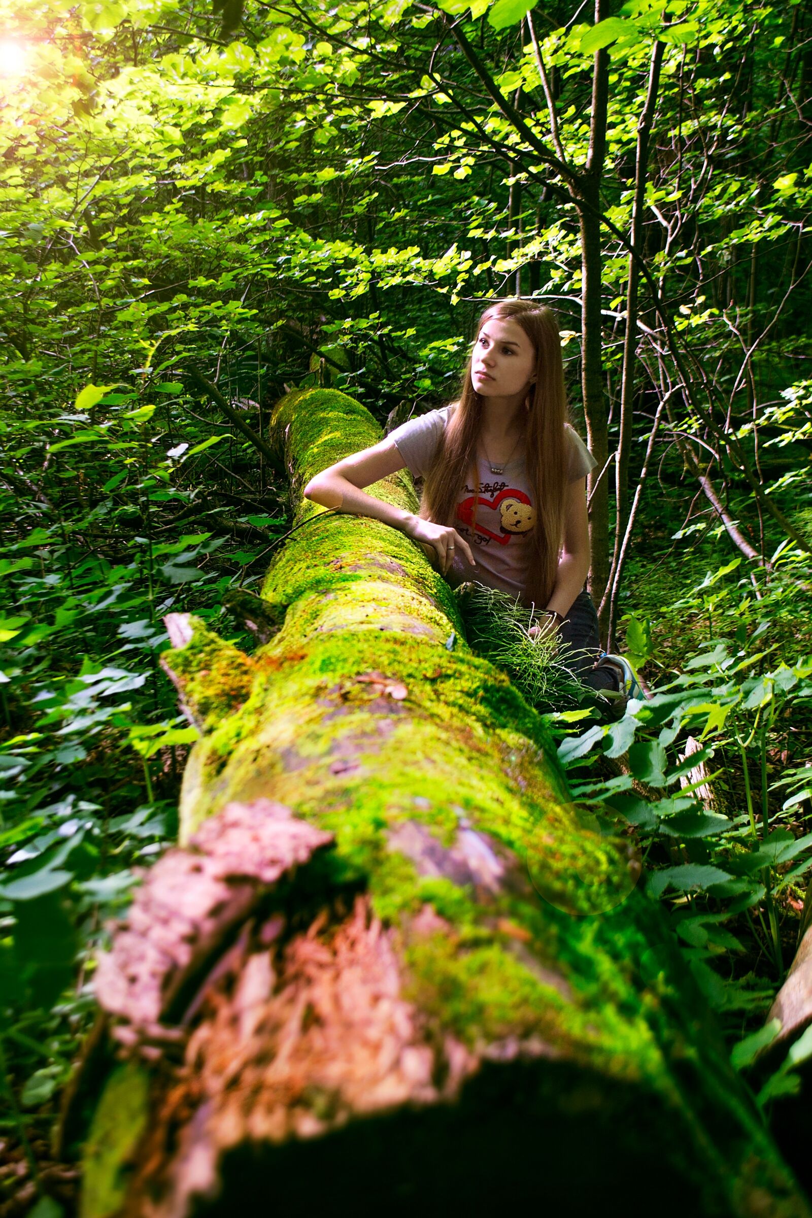 Nikon D3100 sample photo. Nature, girl, forest photography