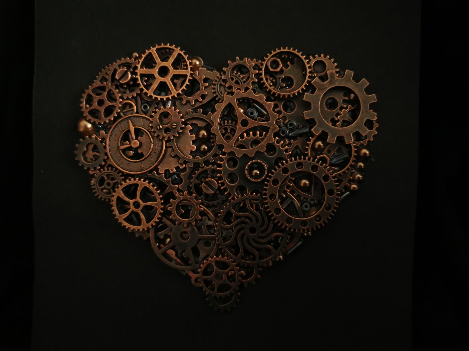 HUAWEI P30 Pro sample photo. Steampunk, mechanical heart, stars photography