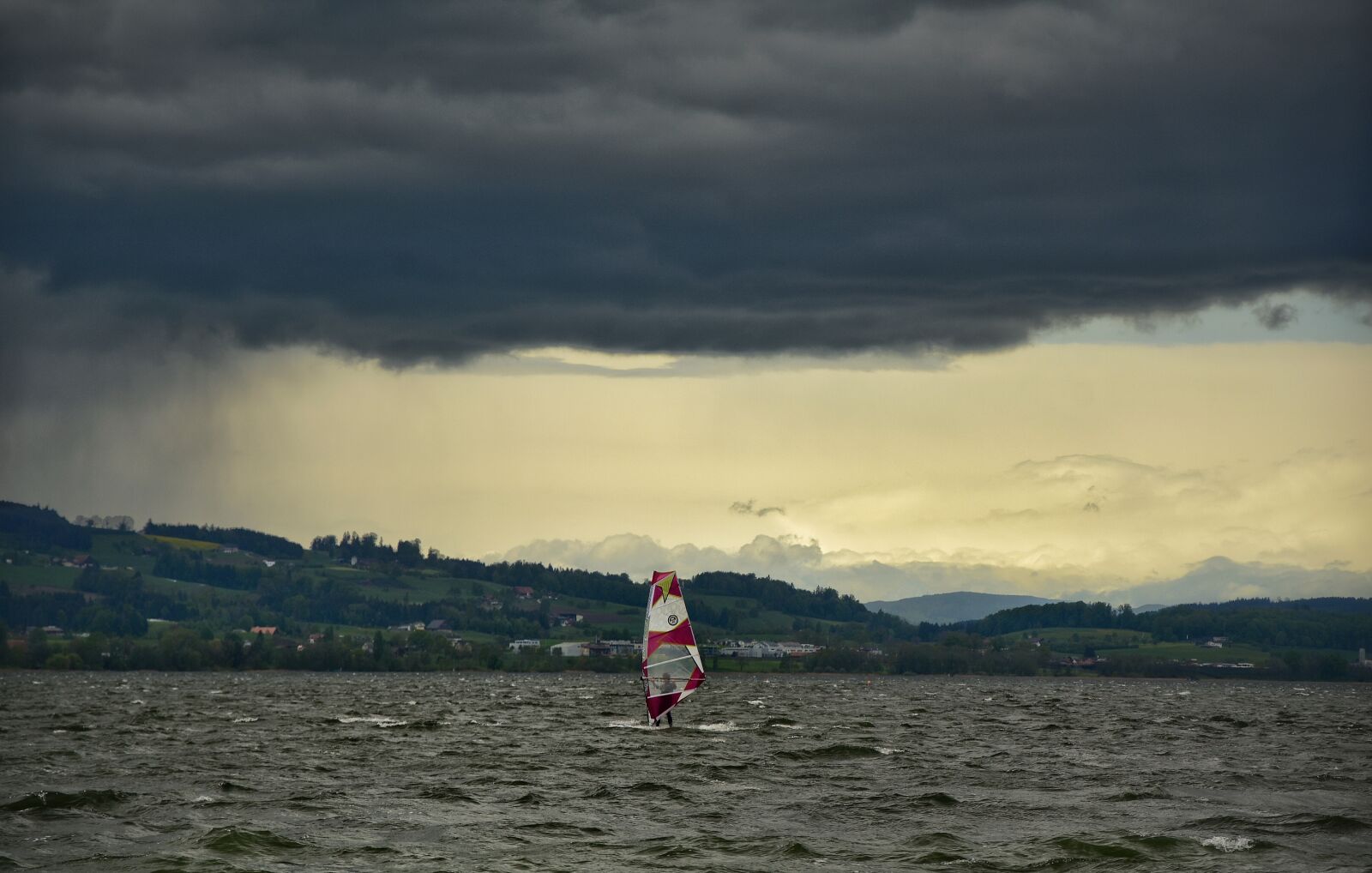 Nikon D7200 sample photo. Windsurfer, lake, water sports photography