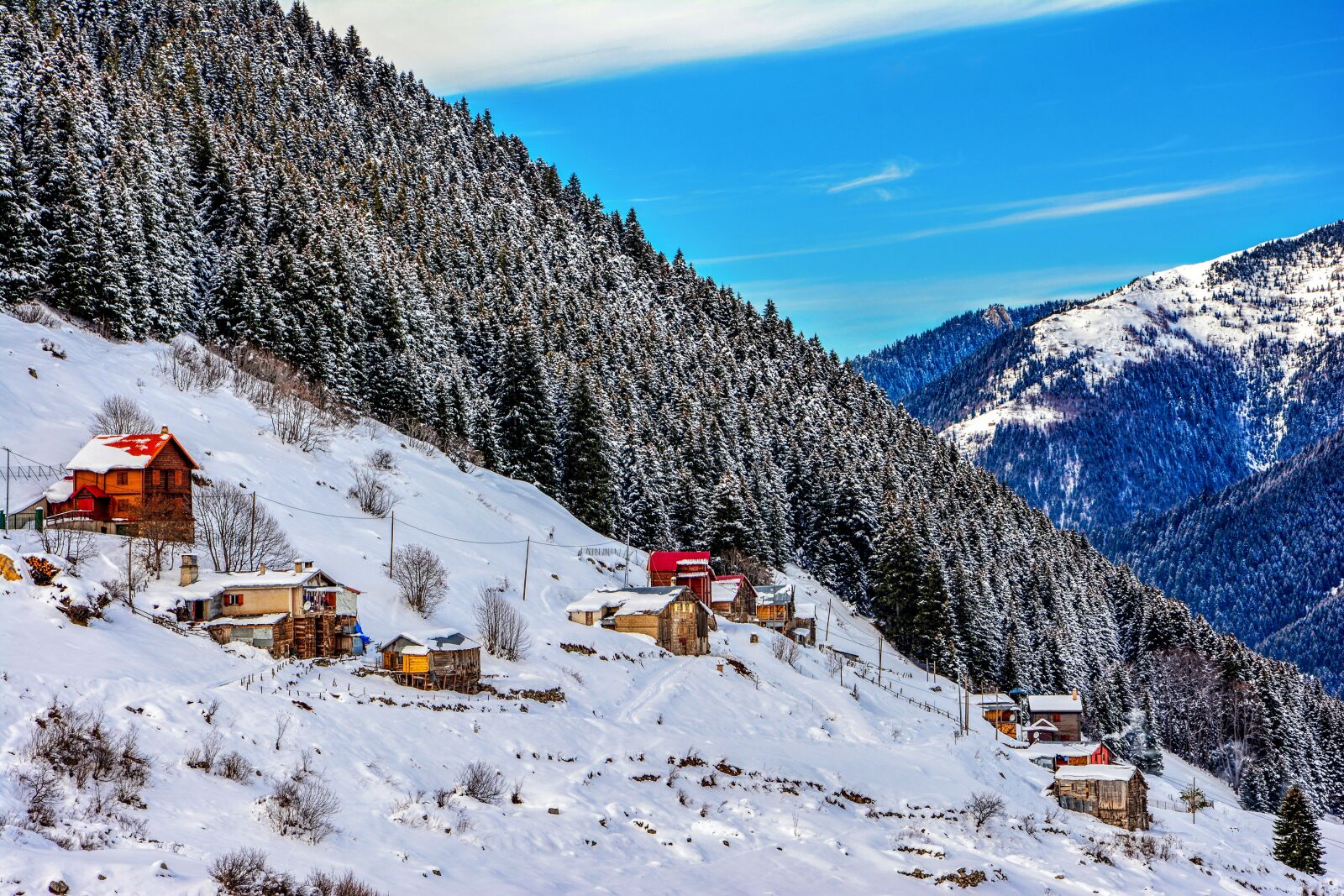 Nikon D7100 sample photo. Snow, mountain, forest photography