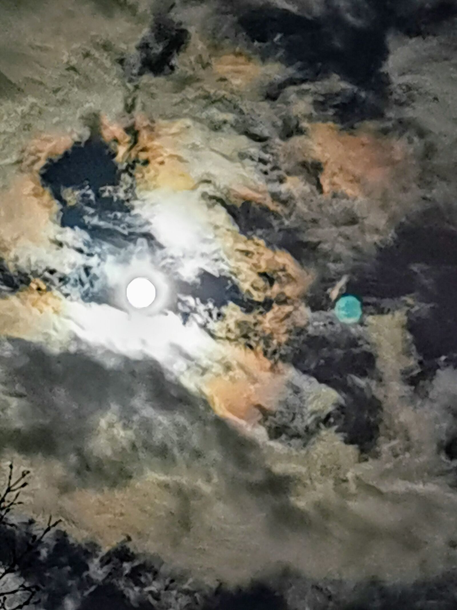 HUAWEI P30 Pro sample photo. Clouds, sky, full moon photography