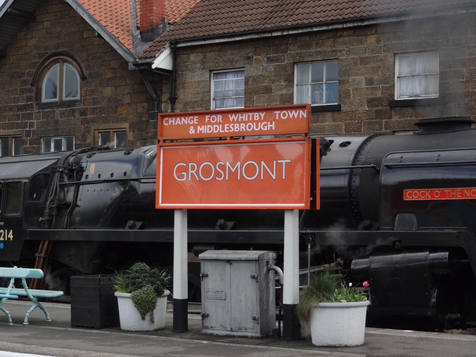 Sony Cyber-shot DSC-HX9V sample photo. Sign north yorks, railway photography