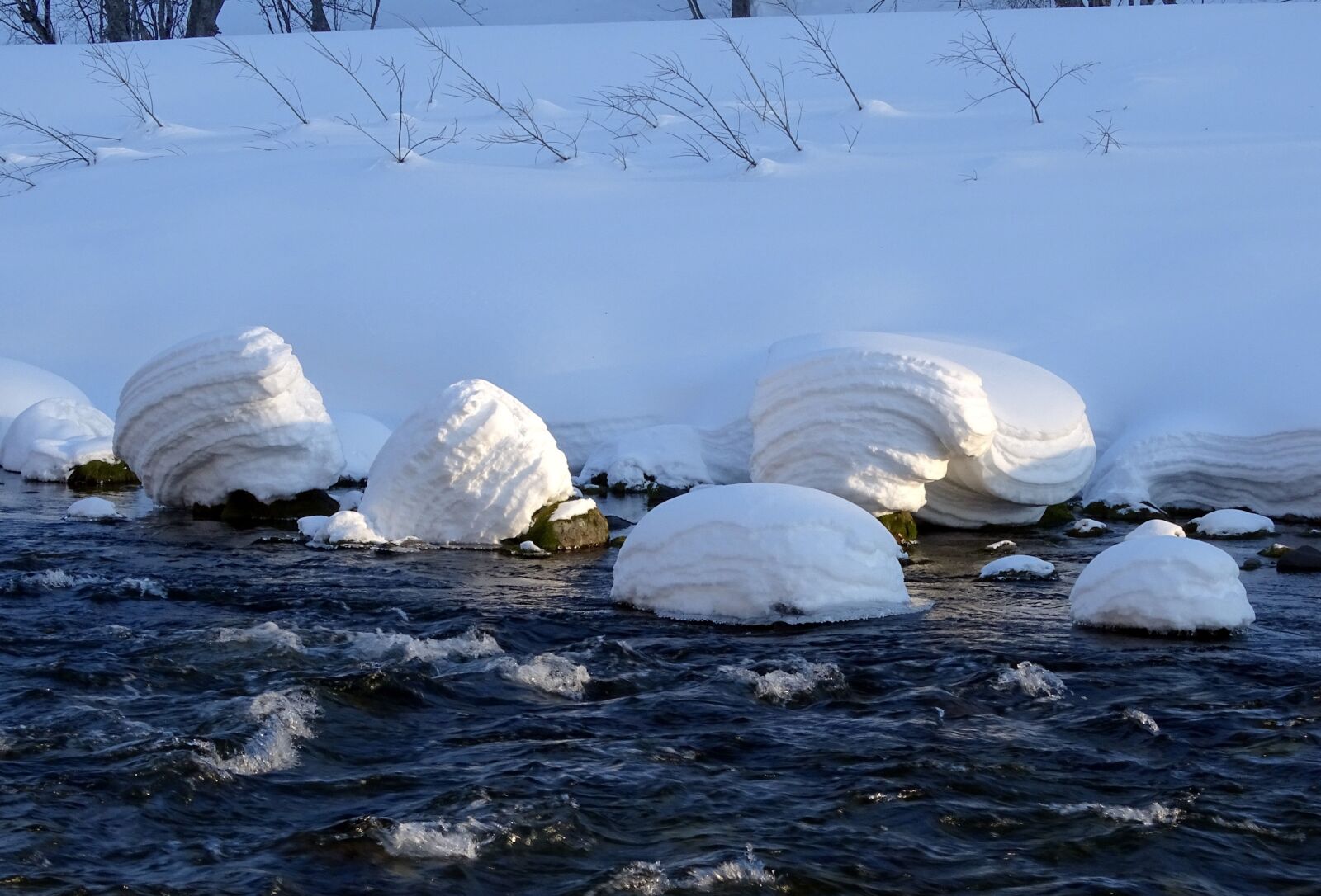 Sony DSC-HX400 sample photo. Forest, river, winter photography