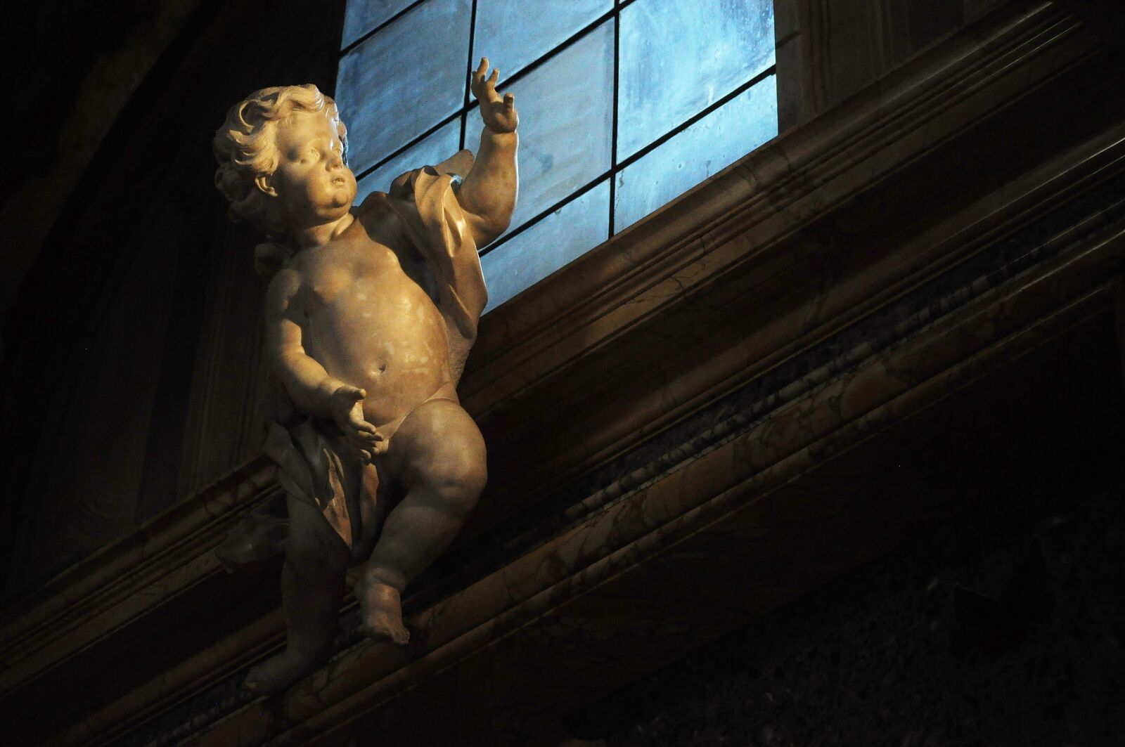 Nikon D5000 sample photo. Statue, church, amor, cupid photography