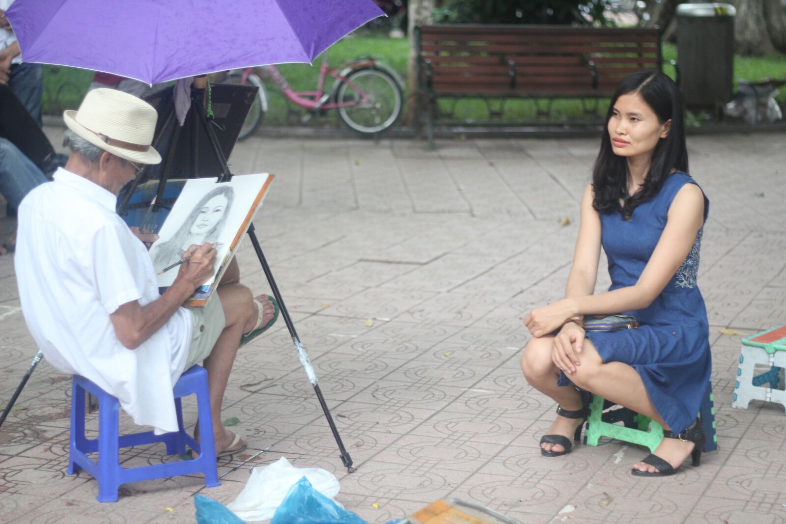 Canon EOS 60D + Canon EF 50mm F1.8 II sample photo. Painting, painter, artist photography