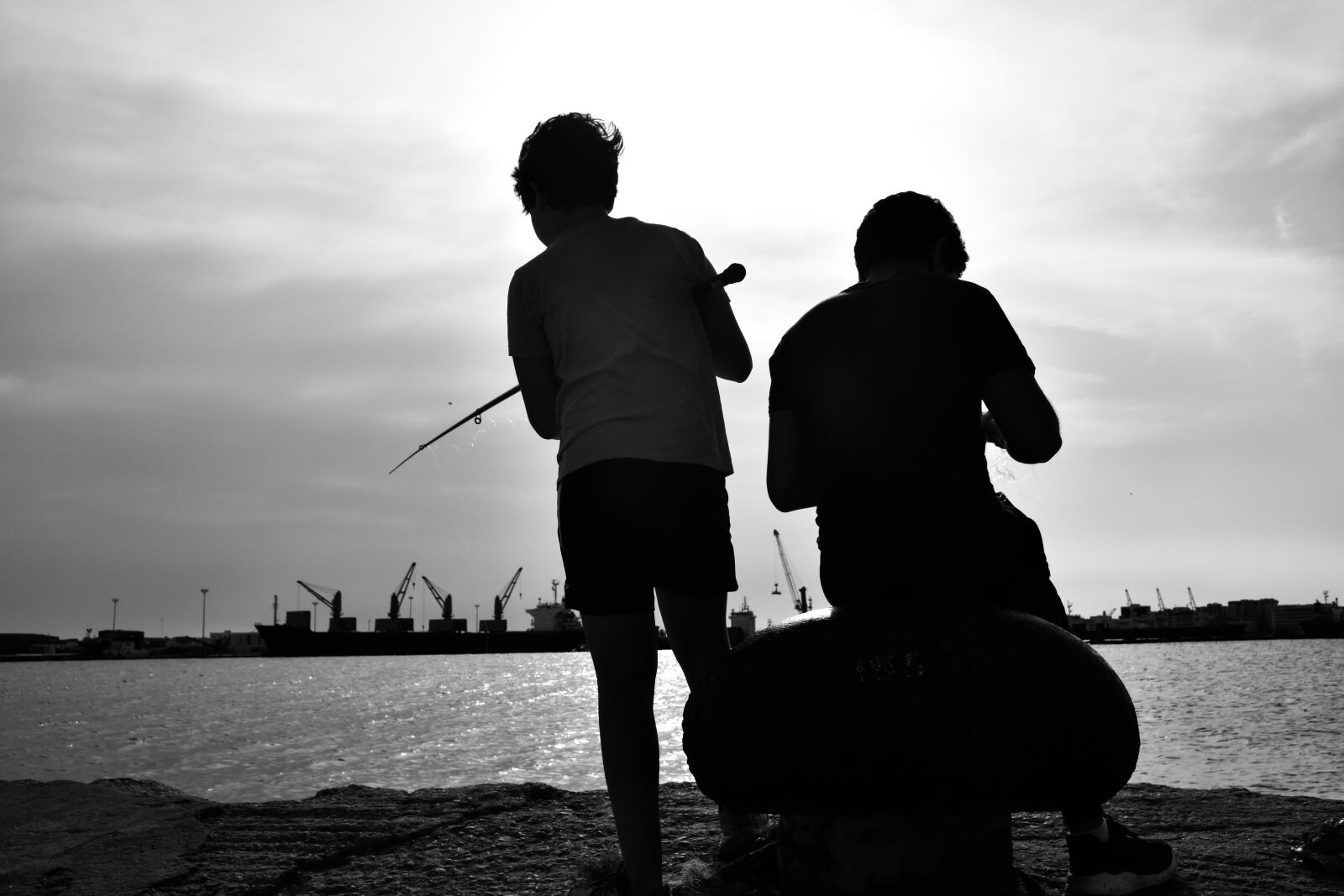 Nikon D5500 sample photo. Kids, fishing, brothers photography