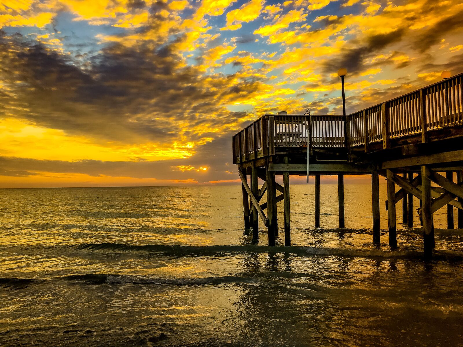 iPhone 6s Plus back camera 4.15mm f/2.2 sample photo. Sunset, gulf, fishing photography