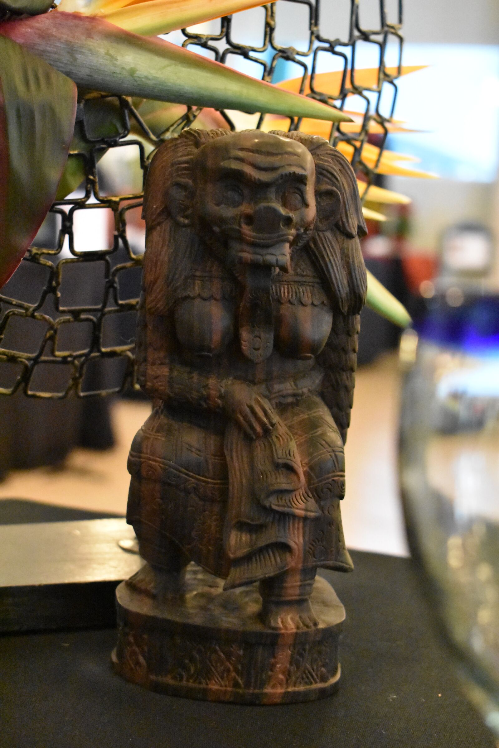 Nikon D3400 sample photo. Wood, figure, face photography