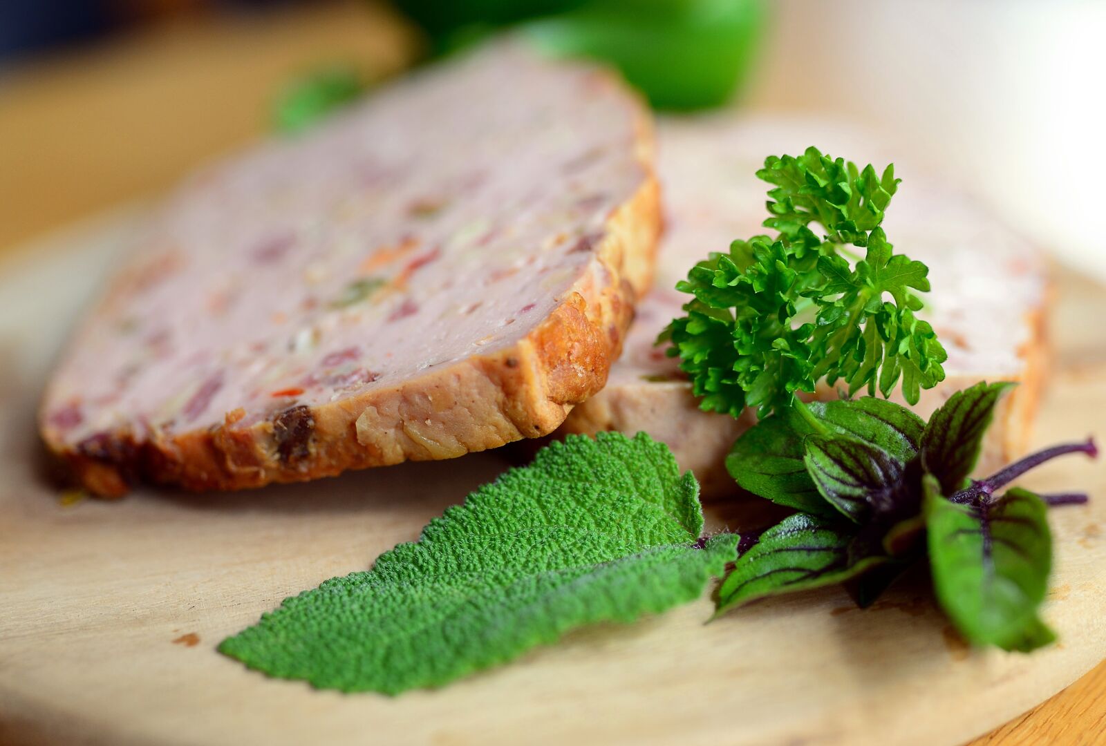 Nikon D610 sample photo. Liver cheese, meatloaf, meat photography