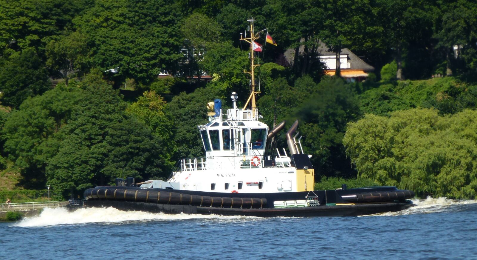 Leica V-Lux 30 / Panasonic Lumix DMC-TZ22 sample photo. Tug, maritime, port photography