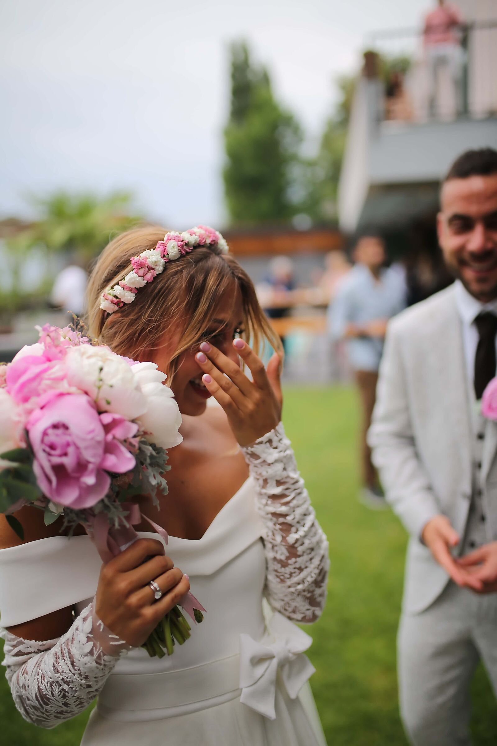 Canon EOS 5D Mark III sample photo. Bride, wedding, happy, crying photography
